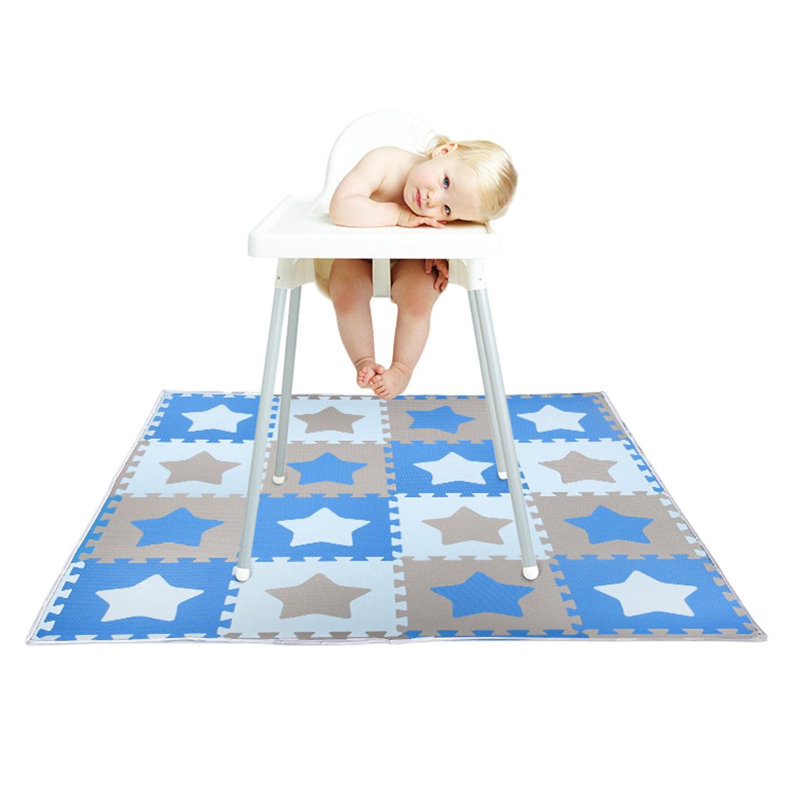 Teckey Washable Highchair Splat Floor Mat Washable Spill Mat Waterproof  Anti-Slip Floor Protector Splash Mat, Portable Play Mat Baby Dining Chair