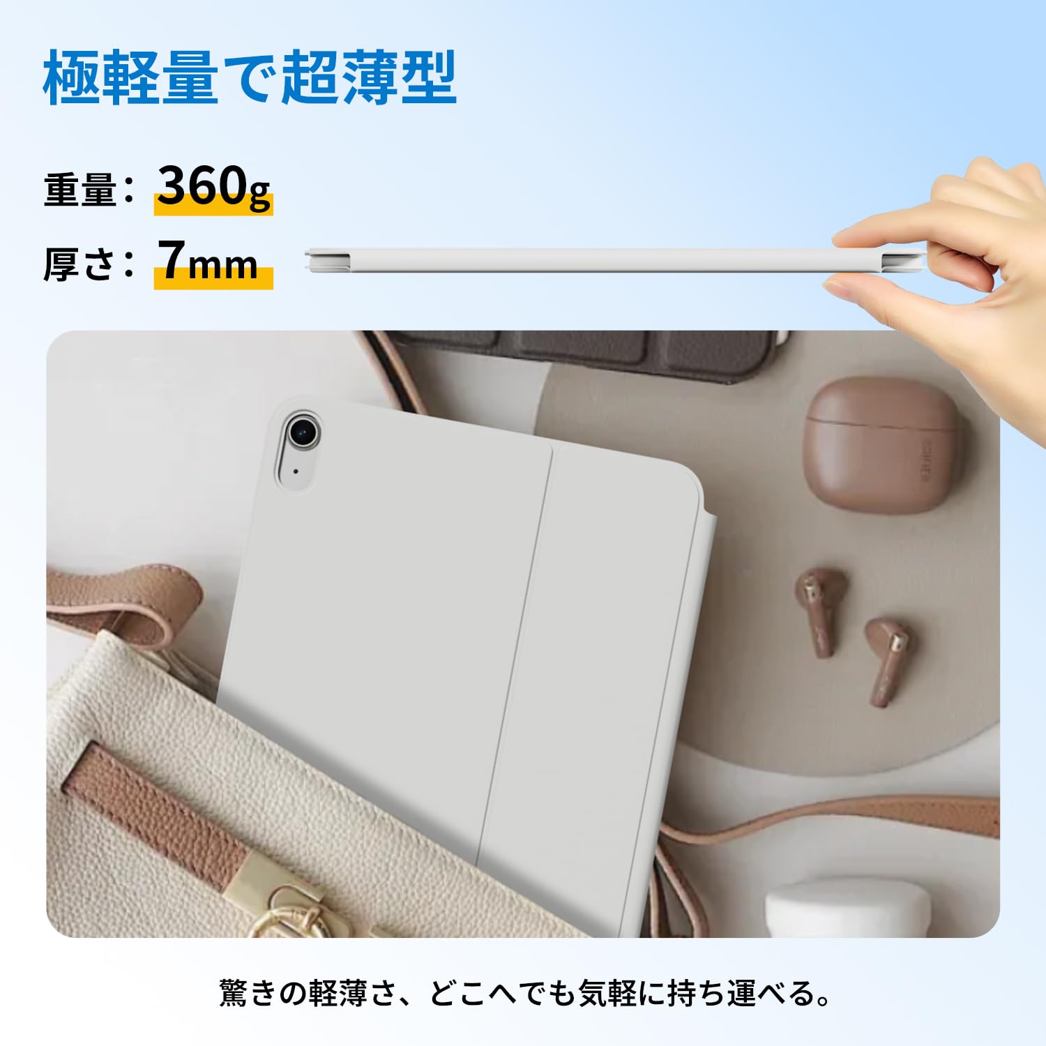 Amazon.co.jp: EWIN iPad用キーボード付きケース AirSlim Folio【極