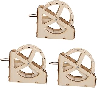 FRCOLOR 3 Peças Roda De Corrida De Madeira Para Animais De Estimação Roda De Rato Pequenos Animais De Brinquedo Roda De Corrida Hamster Roda De Hamster Silenciosa Roda De Exercício De