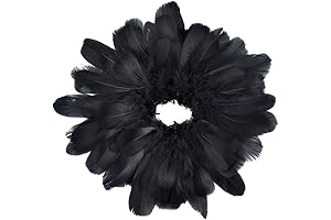 obmwang Black Crow Feathers, 100 Pieces 8-12cm Natural Goose Feathers for DIY Craft,