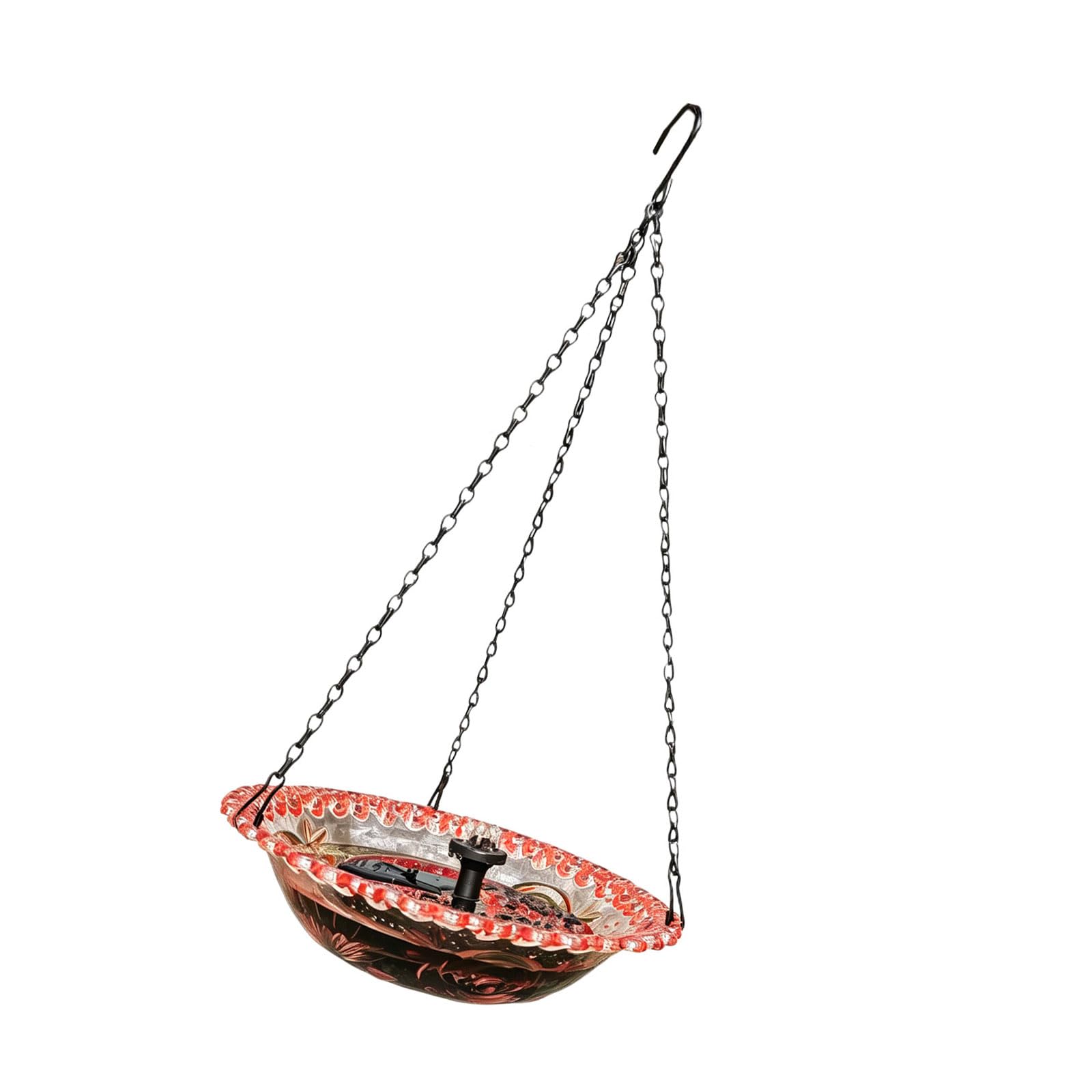 Solar Bird Baths Hangable Shower Bowl Fountain for Bath with Water Pumping Birdbath for Outdoor Garden Bath Solar