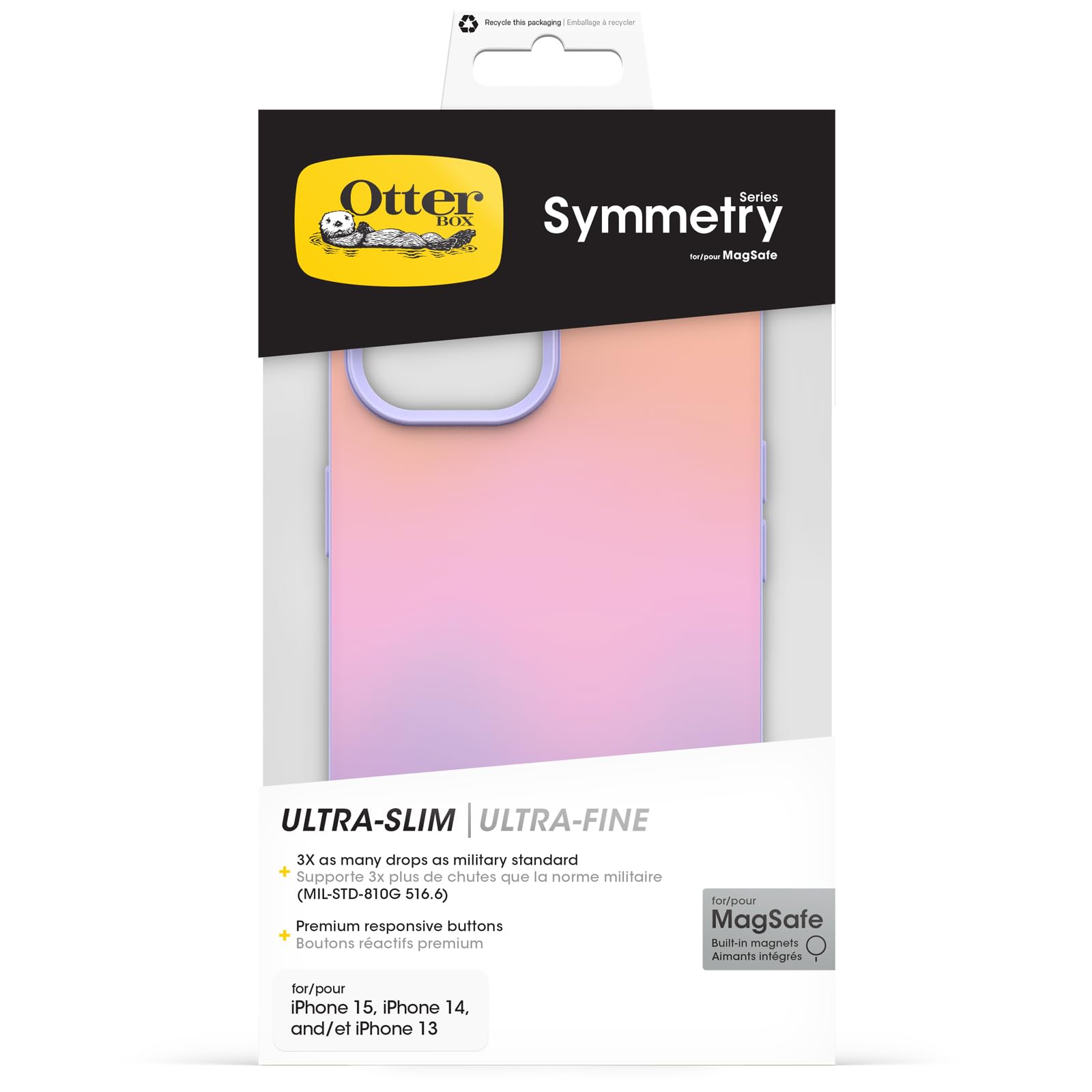 OtterBox Symmetry MagSafe Hülle für iPhone 17e/16e/15/14/13, Ombre