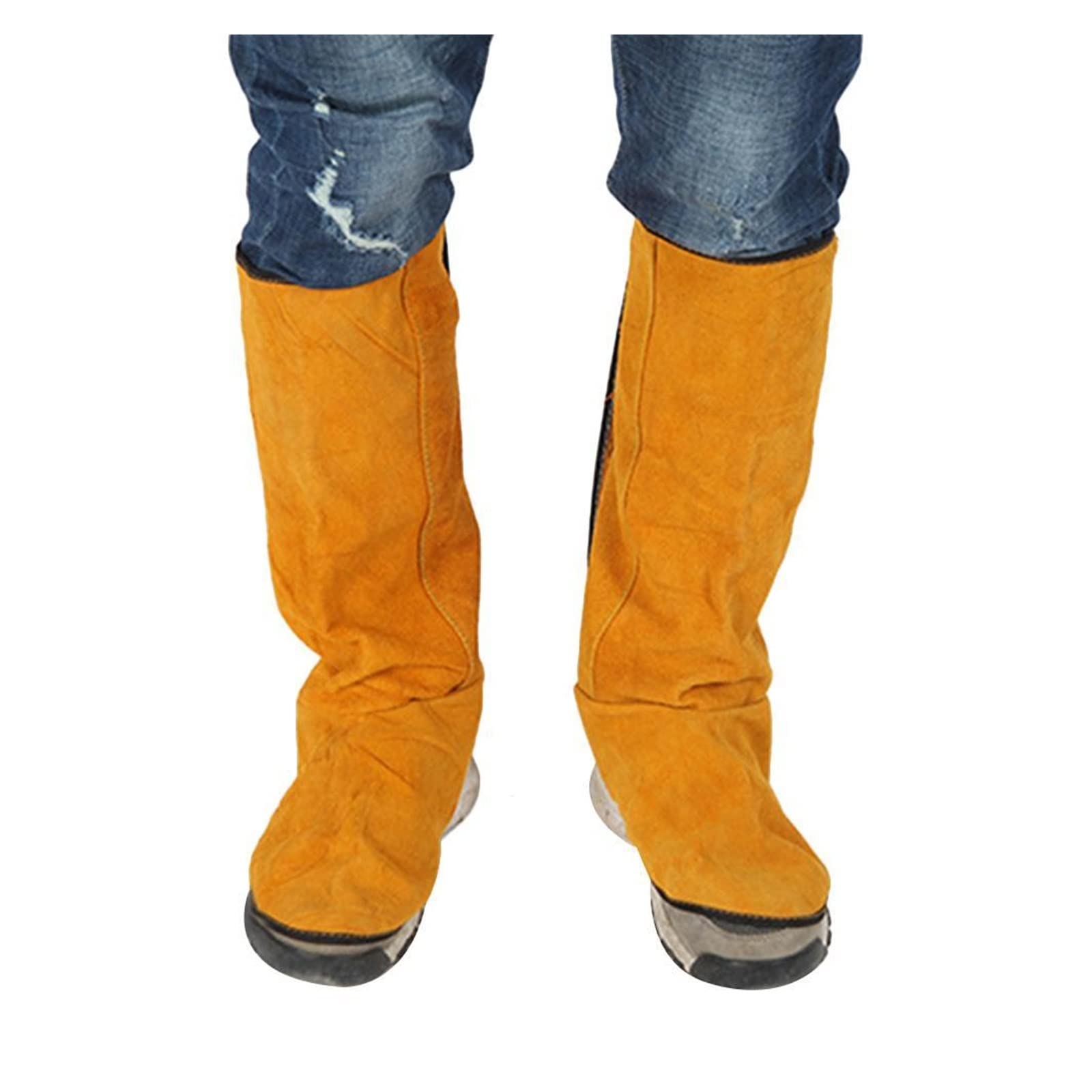 Welding Supplies Leather Flame Retardant Welding Spats Protective Shoes Feet Cover Safety Protection Welder Tool Shoes Covers