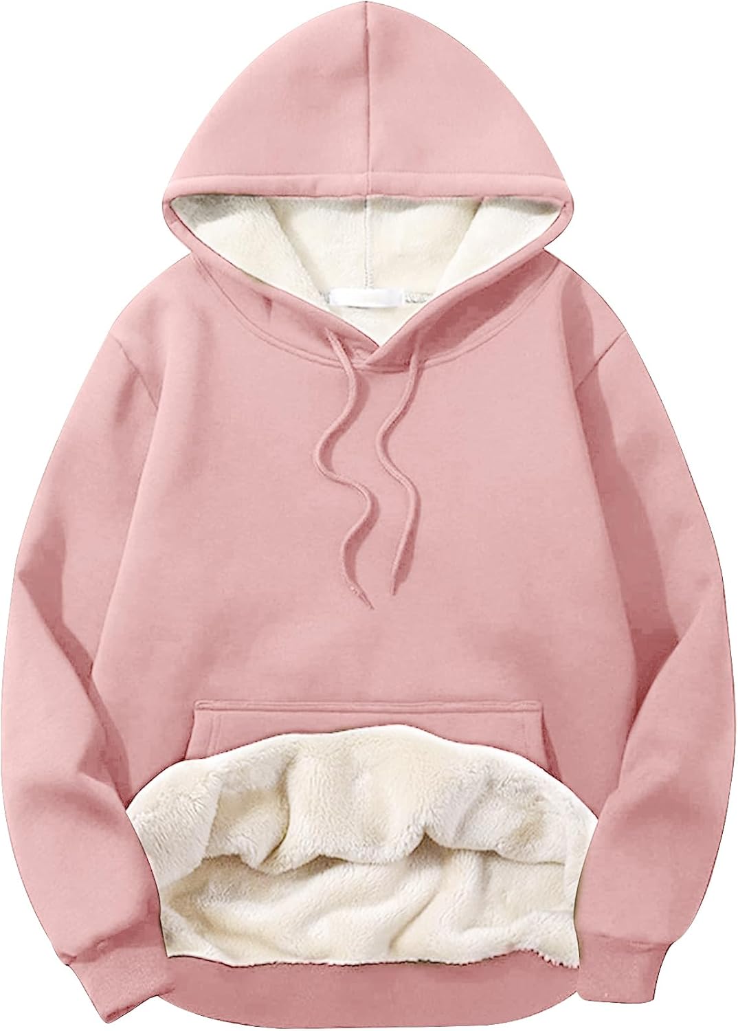 PEHMEA Men’s Winter Casual Warm Fleece Hoodie Pullover Sherpa Lined Hooded Sweatshirt with Pocket