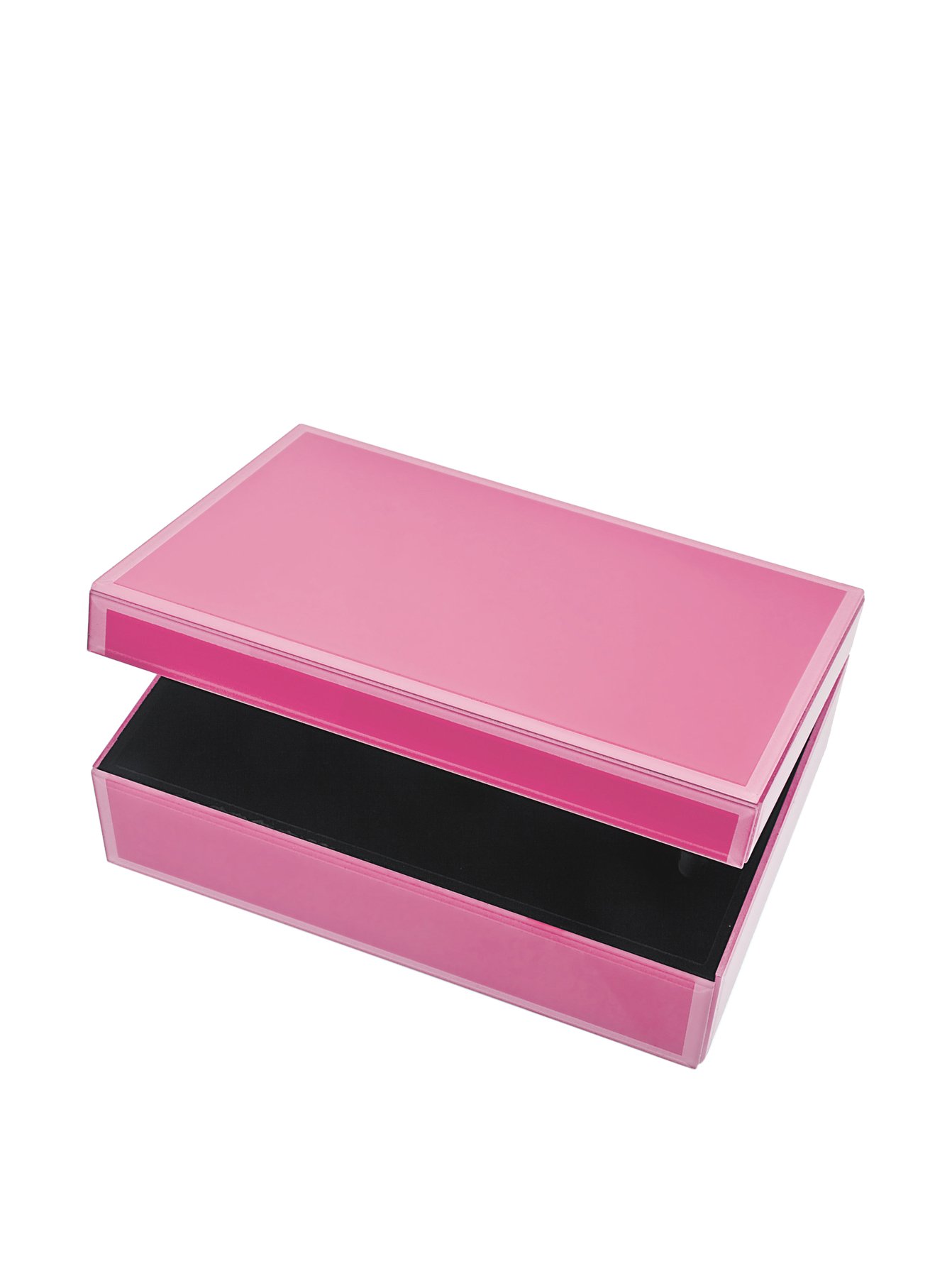 Large Glass Jewelry Box Color: Pink