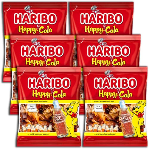 6 er Pack Haribo Happy-Cola 6 x 175g Fruchtgummi-Flaschen mit Cola-Geschmack