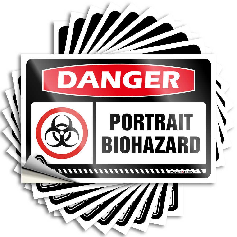 Fzfn Colour Decal Cover Southern Danger Portrait Biohazard For Exterior - Backyard Decor Easy Peel Removable(6X9cm)