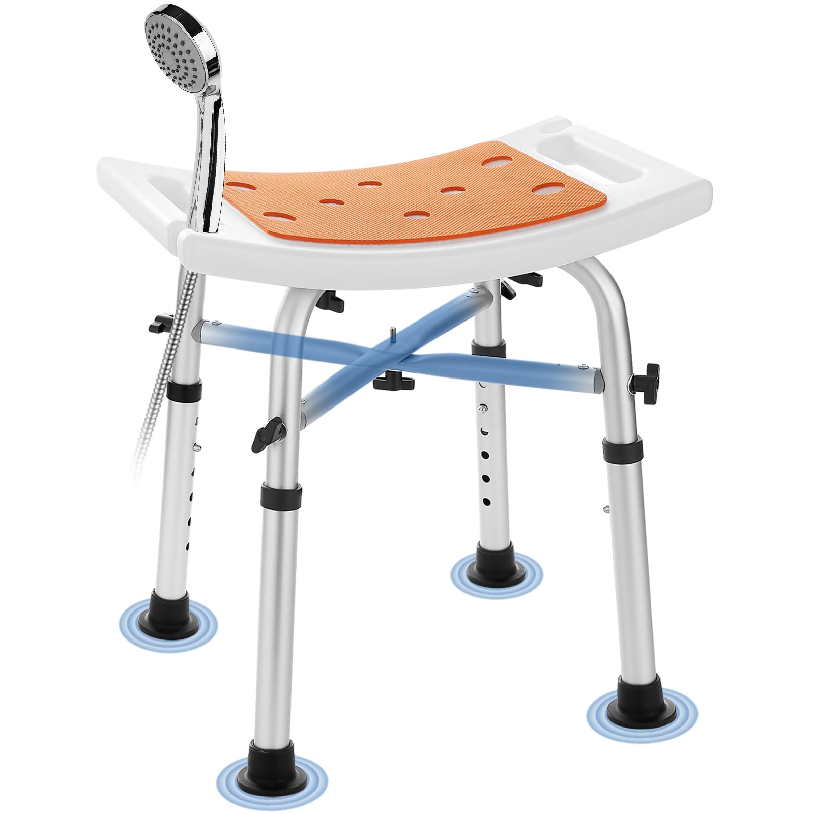 Photo 1 of KSITEX Shower Chair Bath Stool Seat, 350 Lbs Capacity