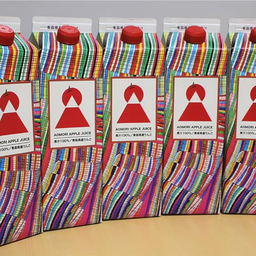 [寄附金額見直しました][青森県産 ヘラルボニーデザイン・パッケージ]りんごジュース 1L×5本
