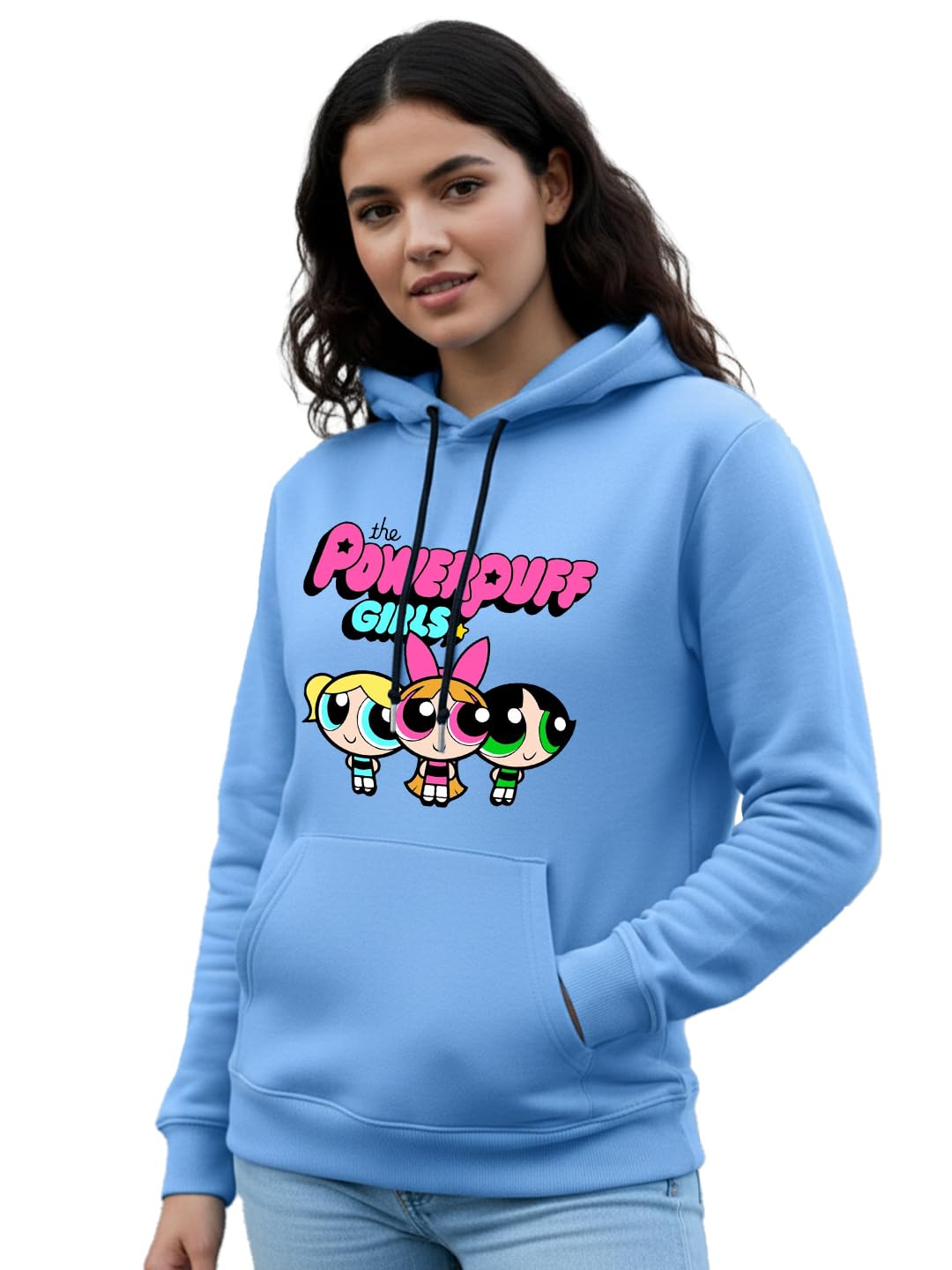 Trendy Cartoon Print Fleece Hoodie Sweatshirt for Women | Winter Wear Regular Sweatshirt Full Sleeve Hoodie-image-34