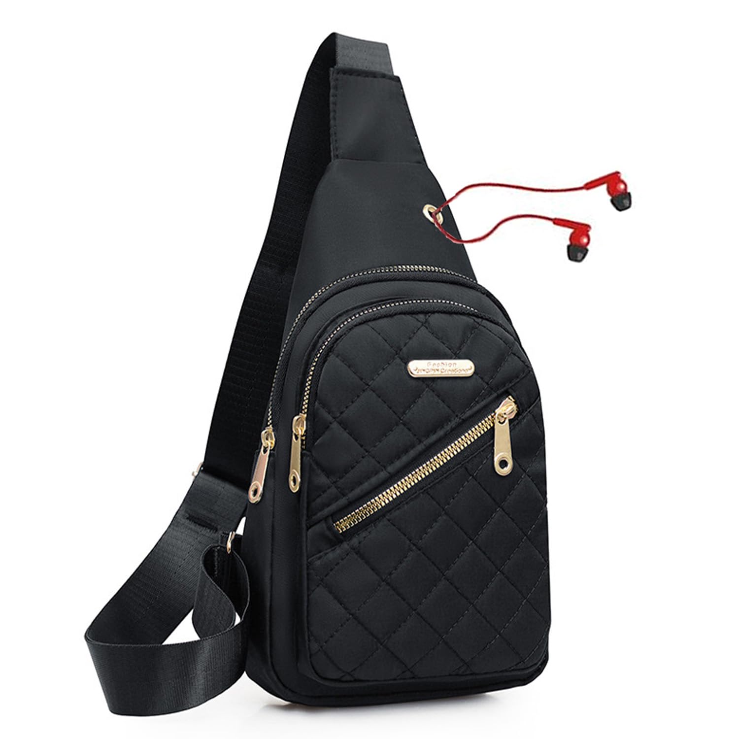 JENAGREEN Small Crossbody Sling Backpack Sling Chest Bag，Adjustable Cross Body Bag Chest Shoulder Bag Daypack Fanny Pack for Travel Hiking