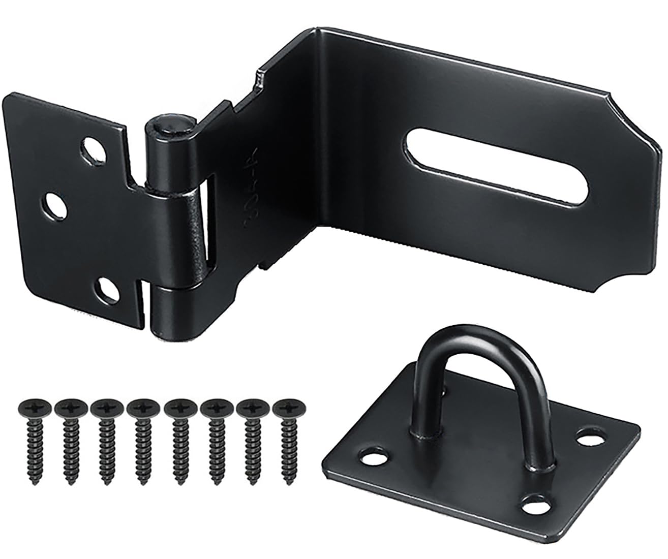 Litensh 3 Inch 90 Degree Right Angle Door Hasp Latch Lock