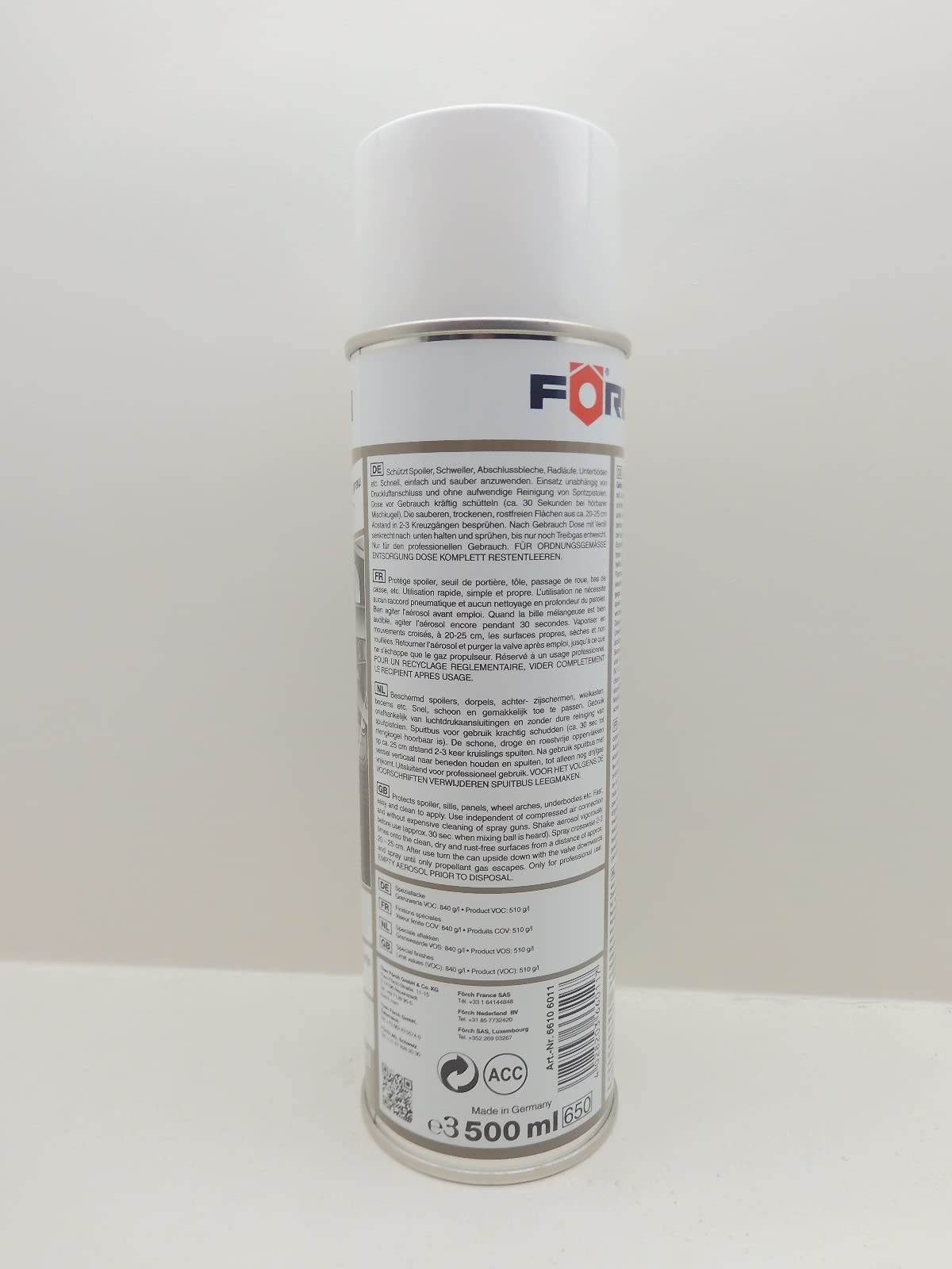 FORCH UBS L260 - Protector para carrocería (500 ml), color negro