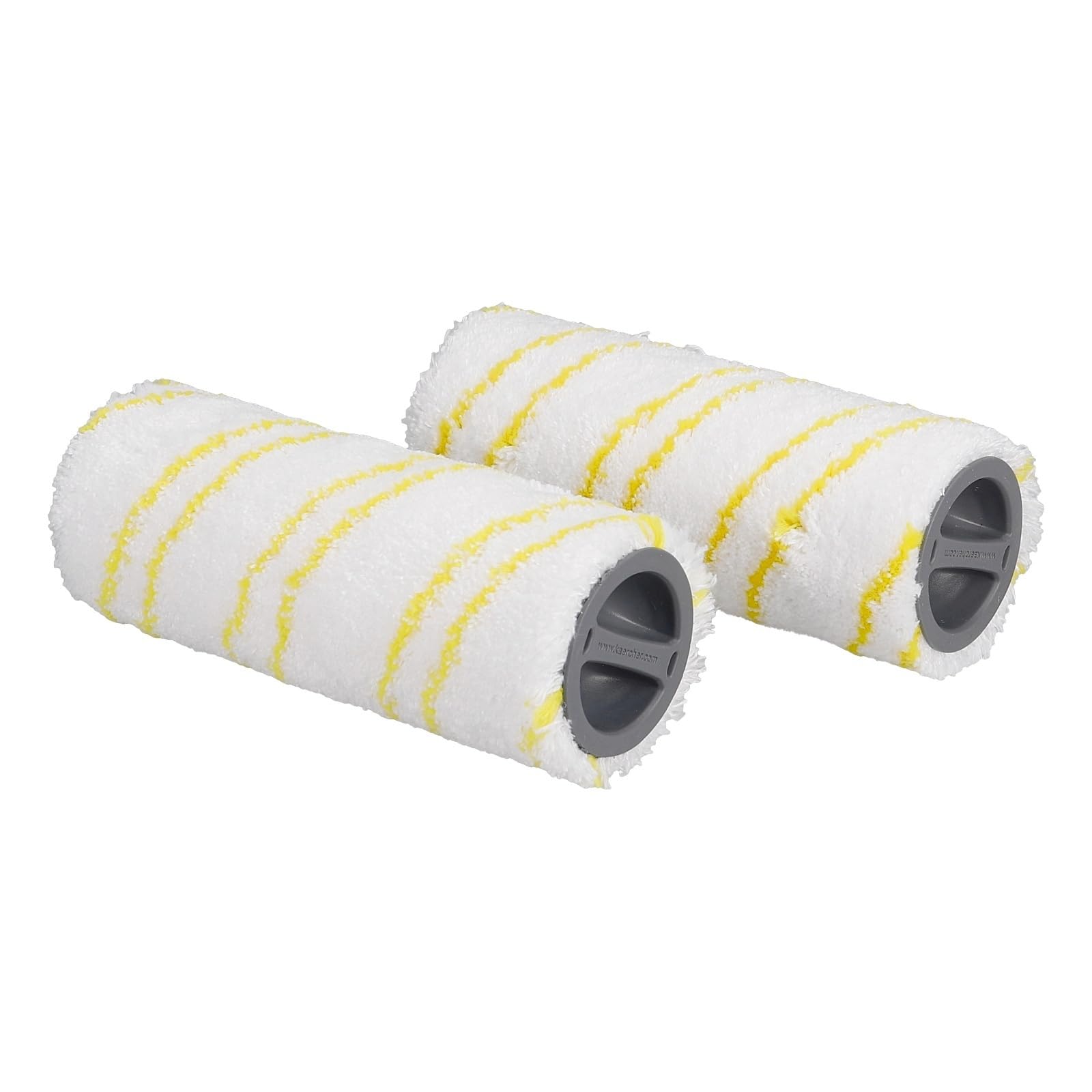 LUTH Premium Profi Parts Rodillo de limpieza de microfibra amarillo compatible con Kärcher 2.055-006.0 para limpiador de suelos duros, 2 unidades