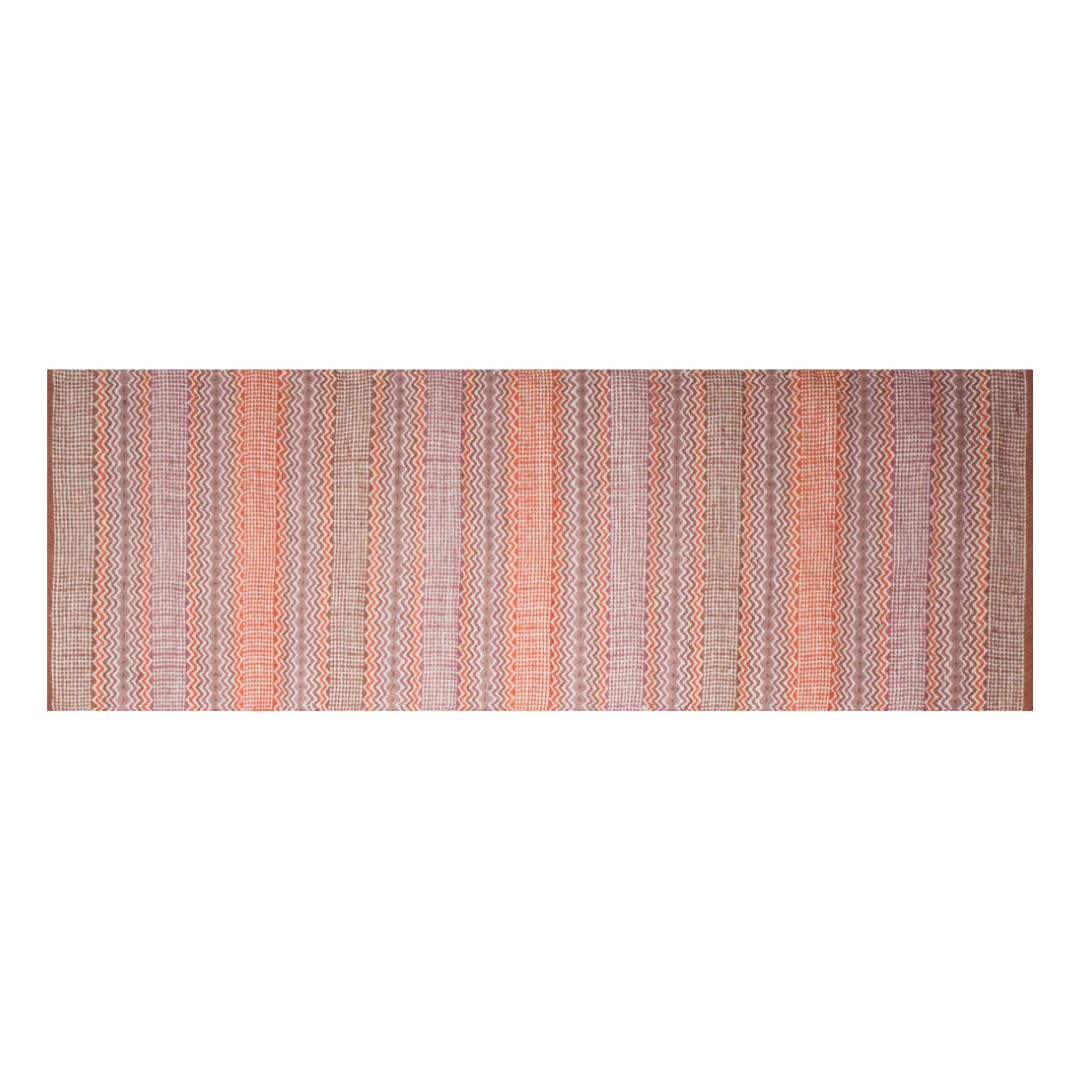 Jute & Co. Tappeto 100% Cotone Naturale, Colore Beige, con Fantasia Tessuta a mano, Lavabile in Lavatrice, 55X140cm