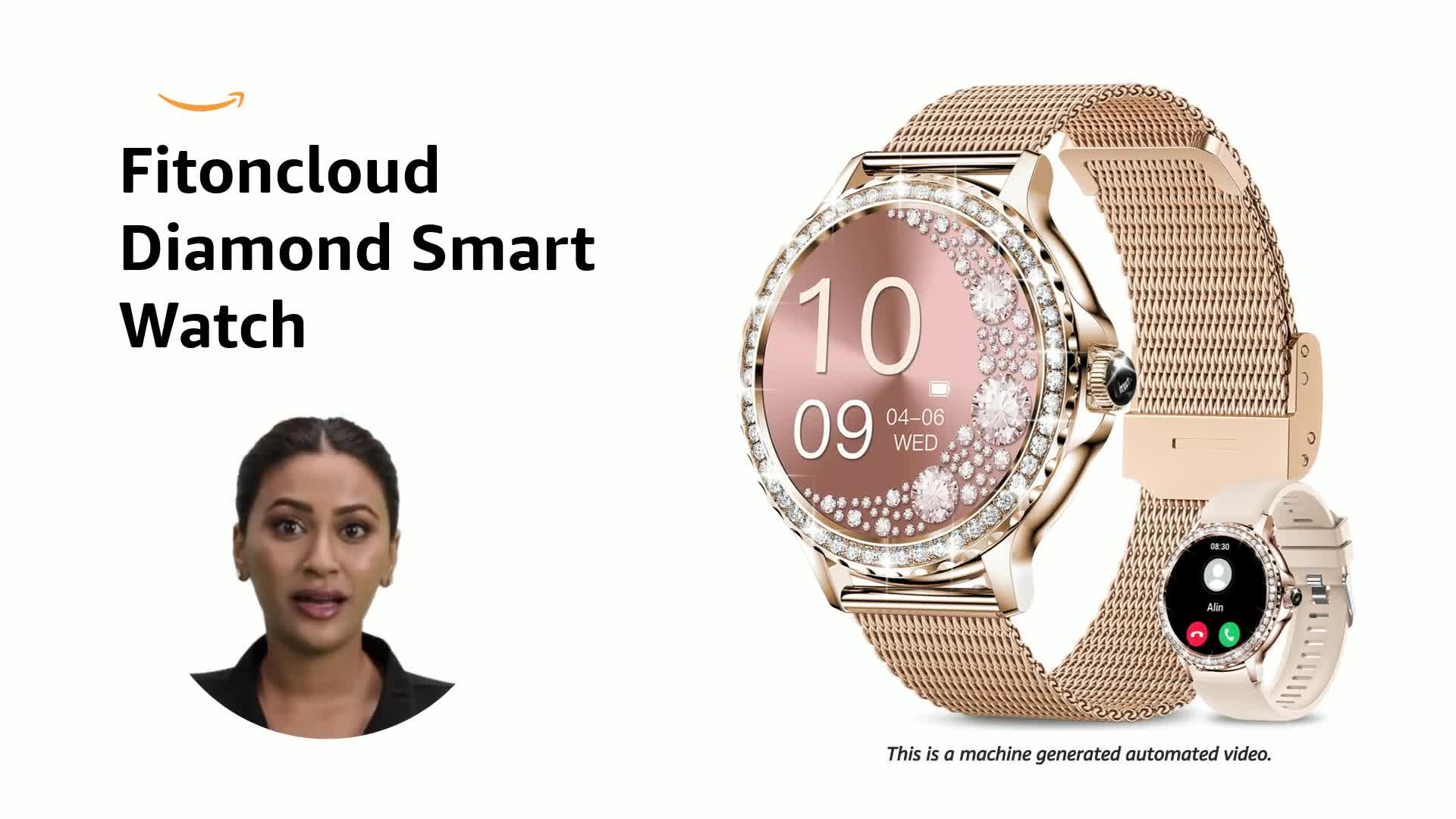 Watch Fitoncloud Diamond Smart Watch Overview on Amazon Live