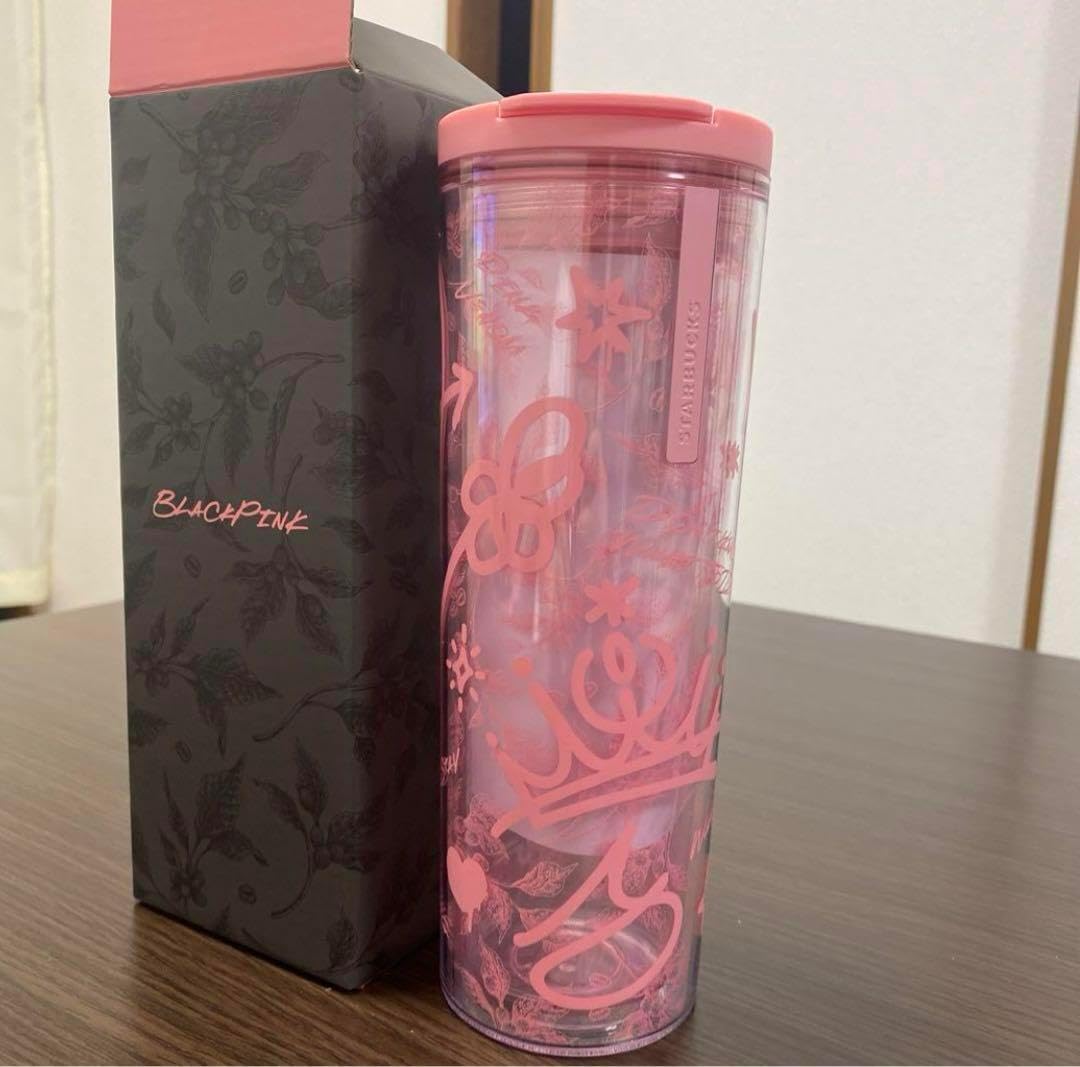 ブラックピンク スターバックス コラボ タンブラー 水筒 日本未発売