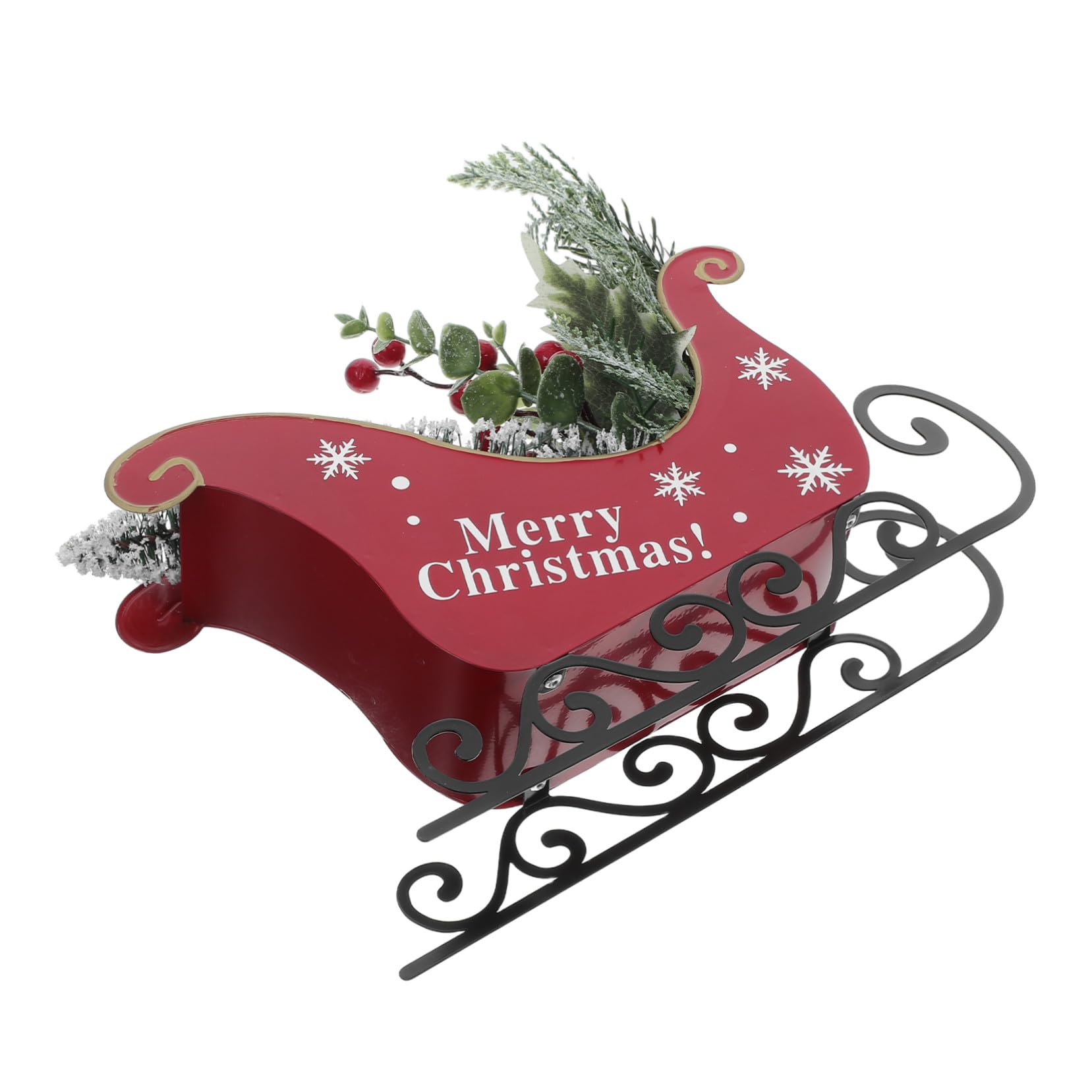 Slitta Natalizia in Decorazione della Tavola per Casa e Ufficio Ornamento Natalizio Classico Centrotavola per Feste di Natale