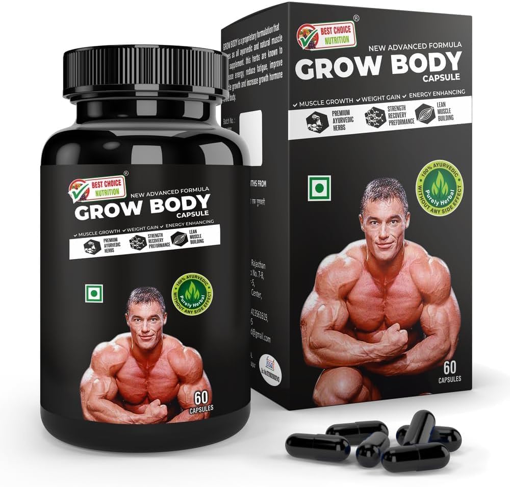 GenericGrow Body (60 Capsules) New Advanced Formula & 100% Herbal with No Side Effects - by pharmacylife