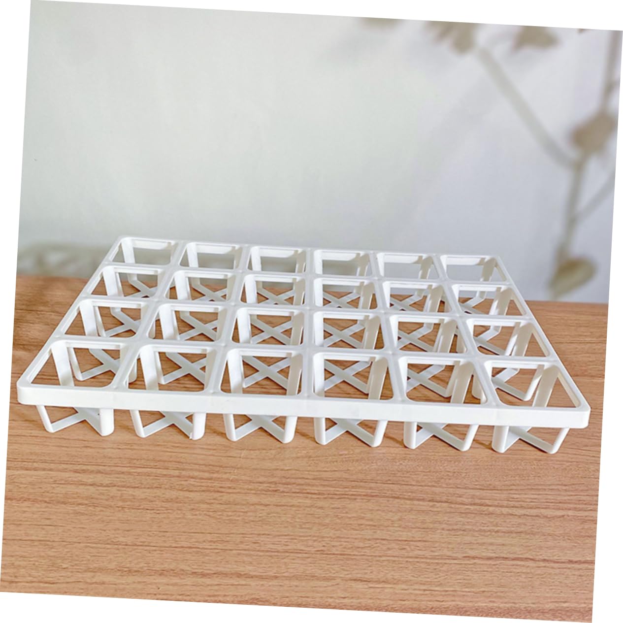 TOYANDONA 6 Pièces Supports de Germination en Plastique Blanc pour Plantes Succulentes, Supports pour Plateaux de Culture, Étagères de Stockage pour Producteurs
