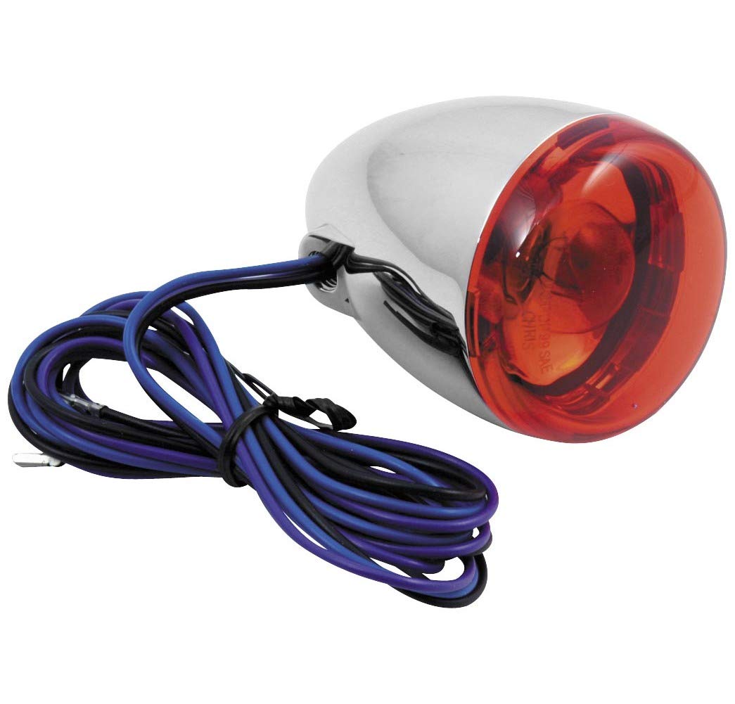 Chris Products Rear Signal Chrome Amber Dual Filament Bracket Mount 8887A
