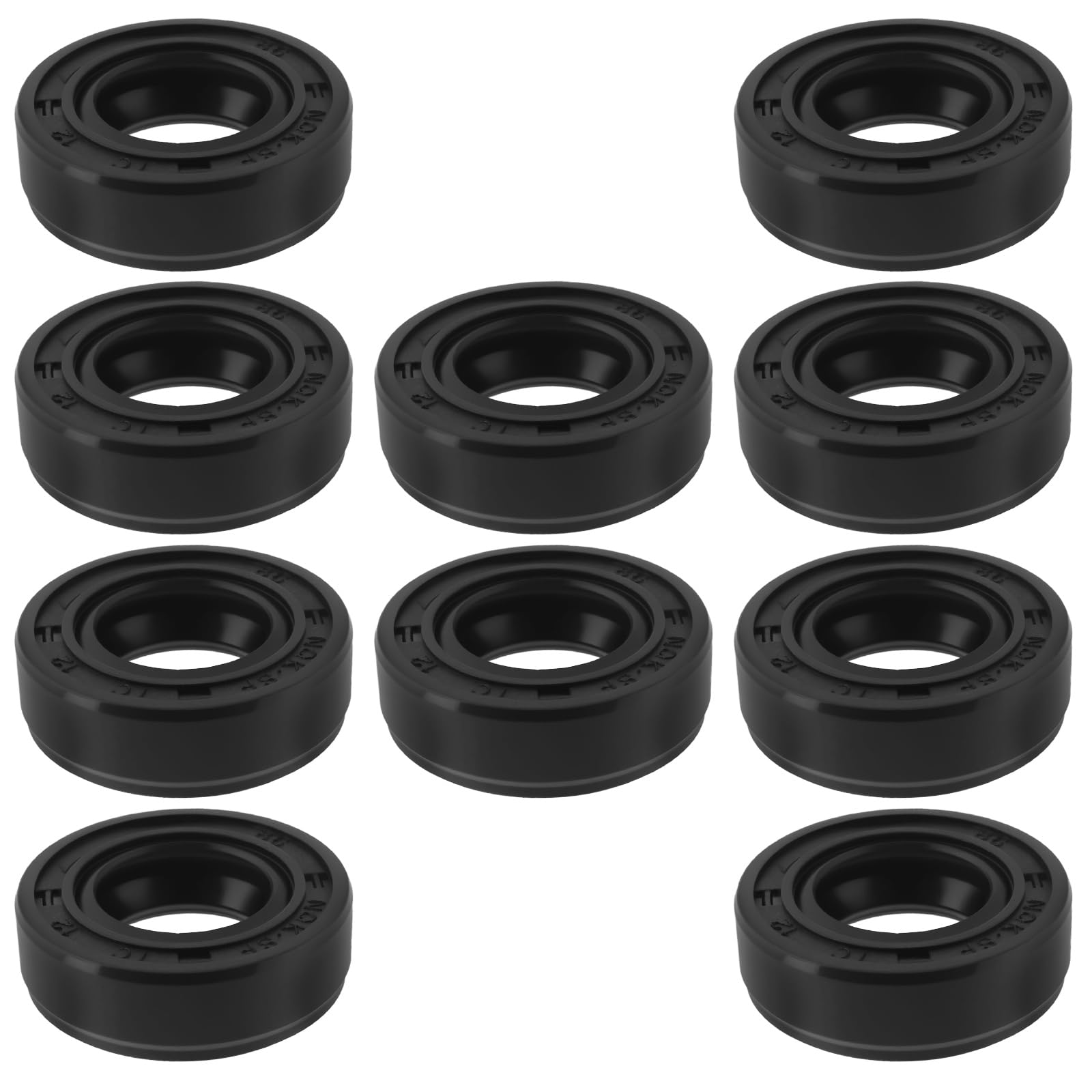 Create idea 10Pcs R23 Double Lip TC Nitrile Shaft Oil Seal with Spring 12x22x7mm Suitable for Hydraulic Pump Engine Transmission Rotating Shaft Seal