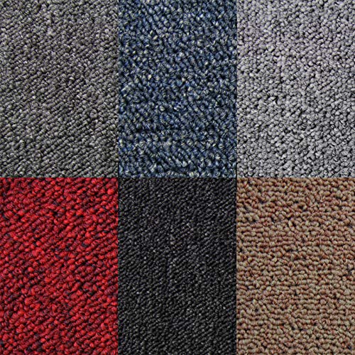 Losetas de Moqueta Pack de 20 5m2 Parches para Moqueta Hogar Oficina Color Marrón