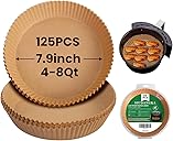 Air Fryer Liners for Ninja Air Fryer, 125 Pcs Disposable Paper Liner for most 4-8QT AirFryer