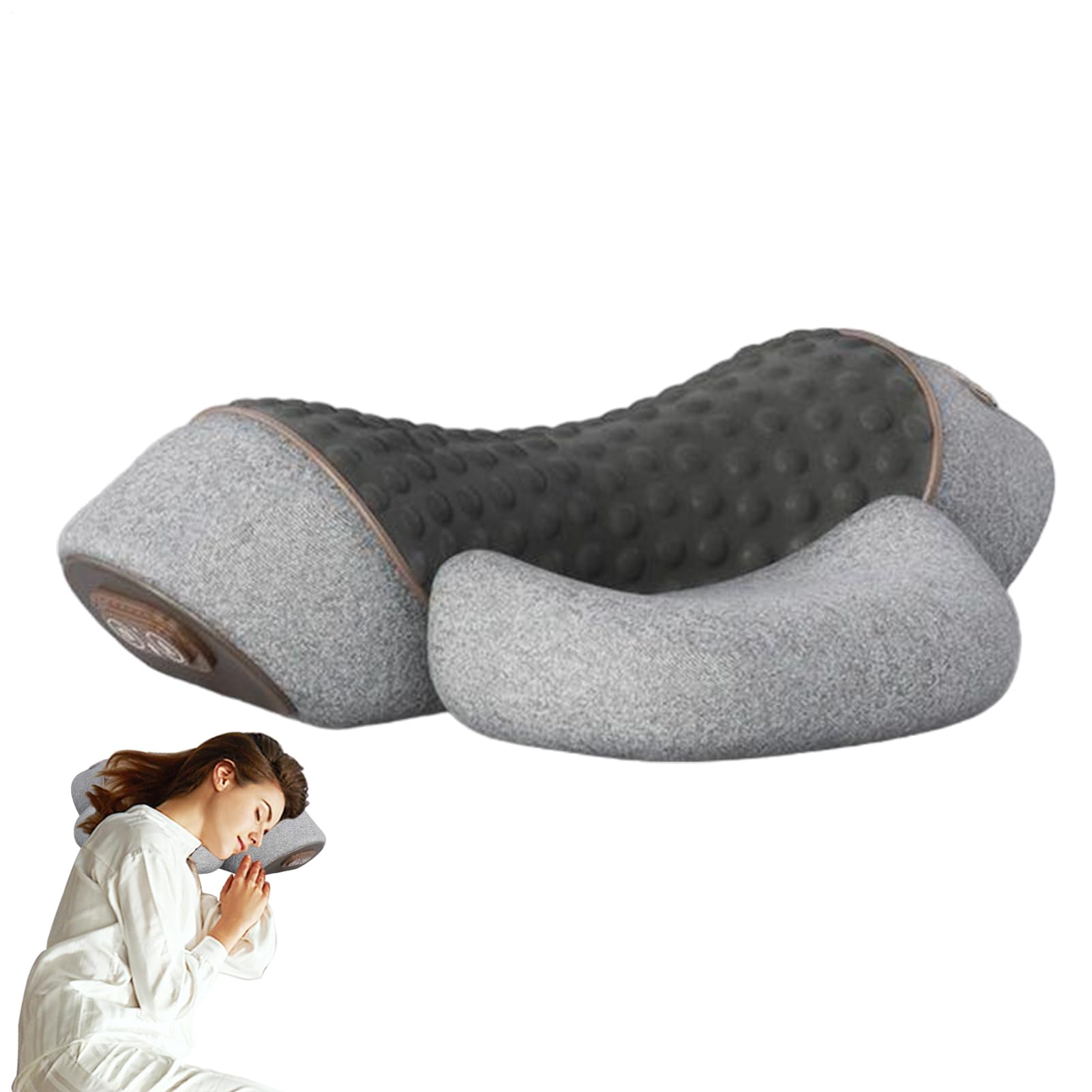 Neck Massage Pillow | Deep Tissue Pillow | Ergonomic Electric Cervical Support Memory Foam Massager Comfortable Relief for Women Men Adults Body Shoulder Neck Back Sleeping Travel Car Office