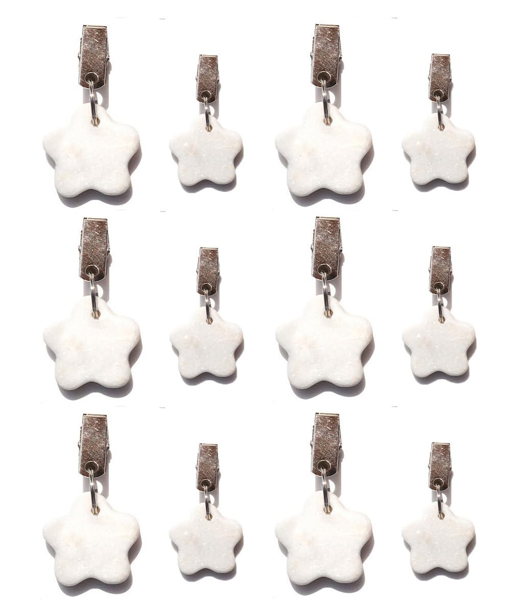 Set di 24 fermatovaglia, in pietra naturale, per esterni, per famiglia, feste, campeggio, matrimonio, giardino, picnic (Mixed5#)