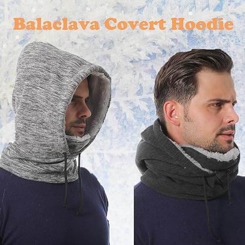 Miniatura 4 de Pasamontañas de forro polar grueso para invierno, resistente al viento, para el cuello, gorros, pasamontañas, talla única