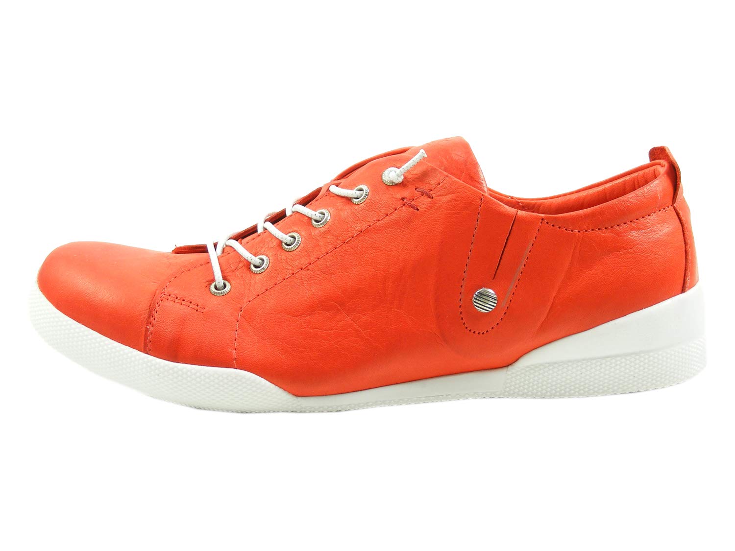 Andrea Conti 0345724 Women's Lace-Up Leather Low Shoes, red, 7 UK