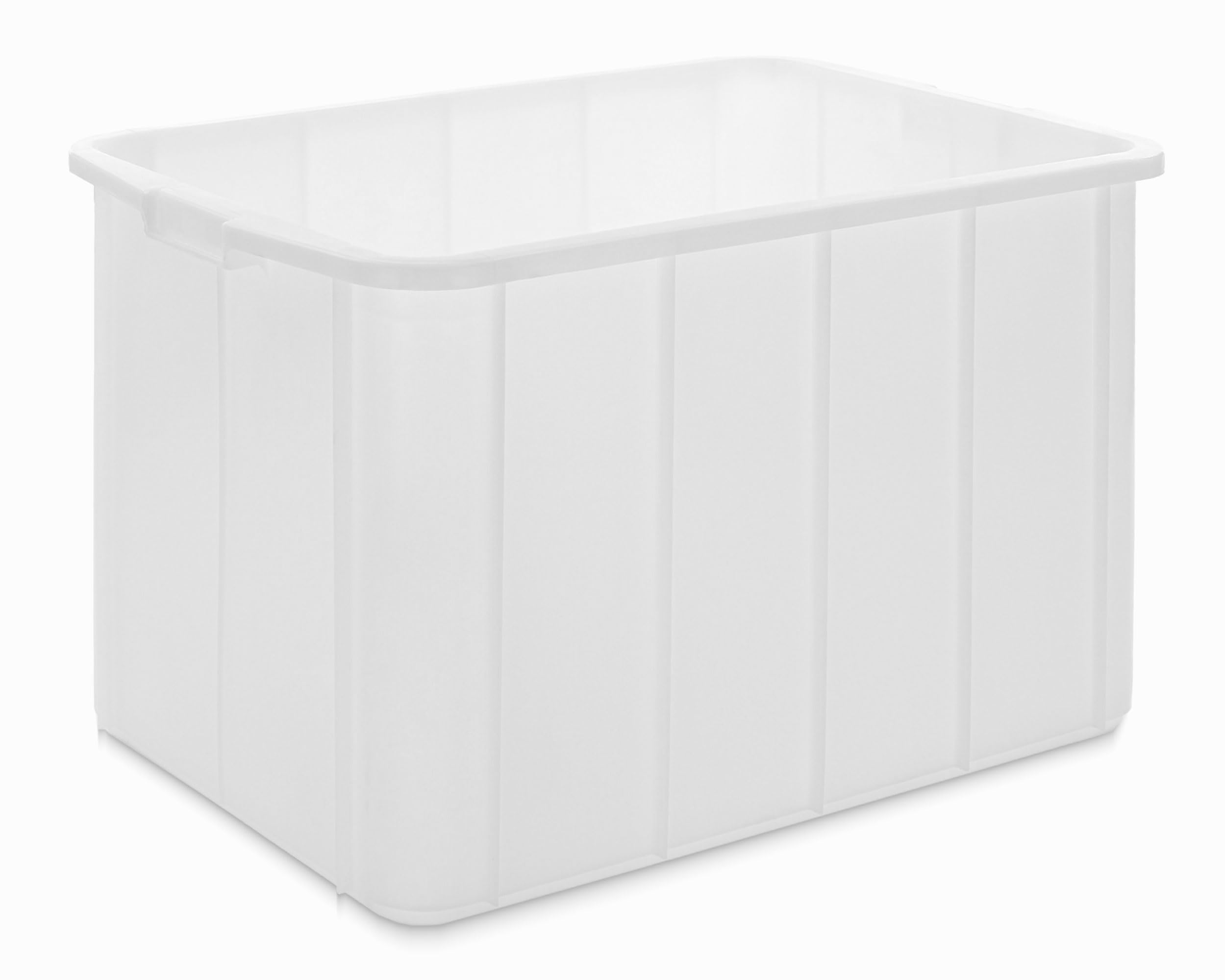 Allzweckbehälter Natur 96 Liter | Maße: 668x452x412 mm | Kunststoffbox zur Aufbewahrung | lebensmittelechte Aufbewahrungskiste | Hygienebehälter aus HDPE | Universalbehälter für viele Anwendungen