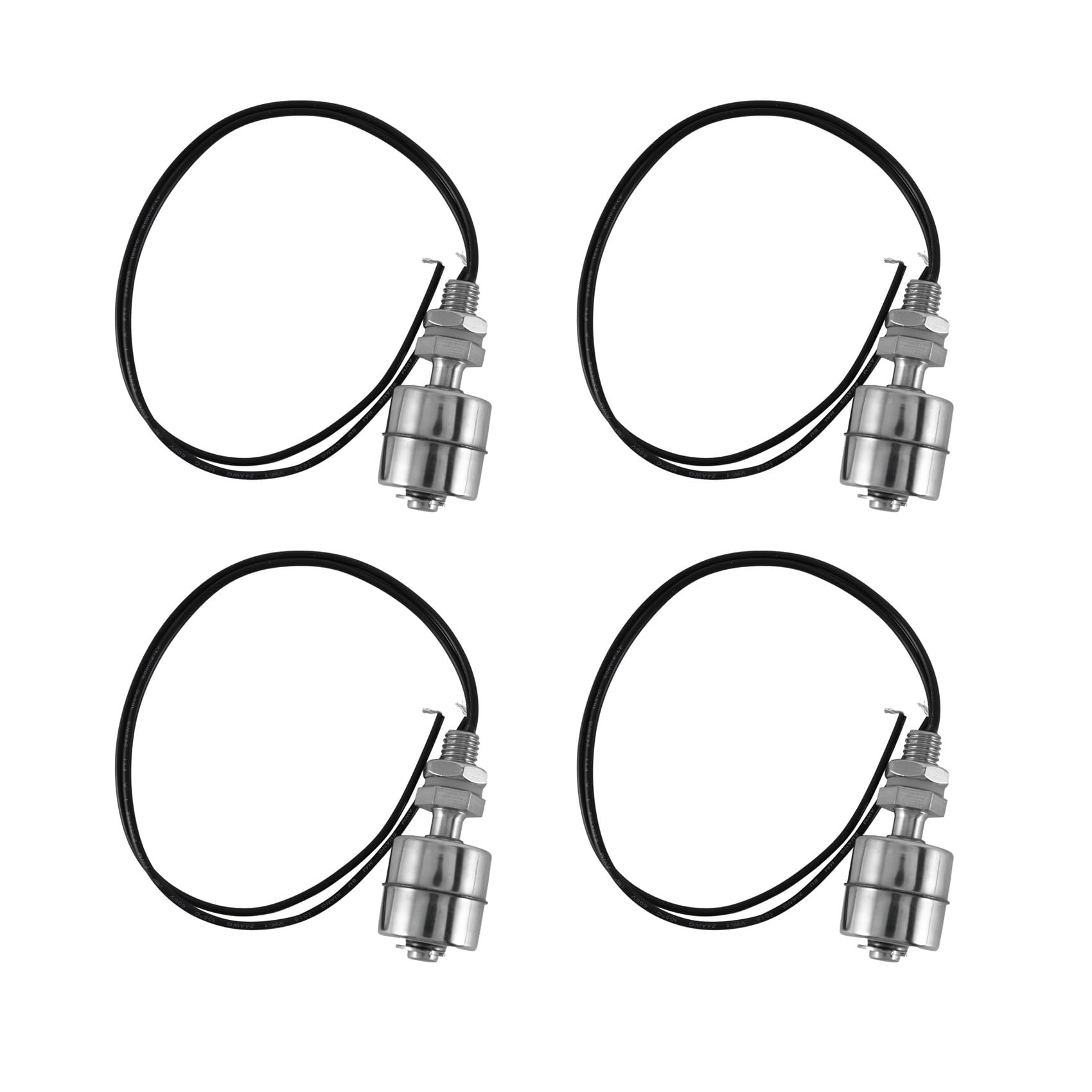 Jnchdghwa Silver 4X Aquarium Pool Liquid Water Level Sensor Stainless Steel Float Switch
