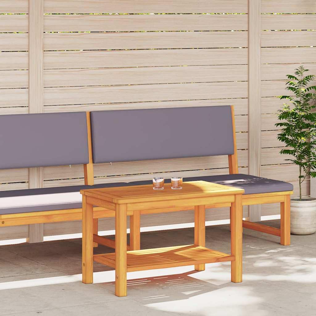 Hothingwell Beistelltisch, Akazienholz, massiv, 70 x 40 x 45 cm | Rustikal, langlebig, für Garten, Terrasse, Innenbereich, einfache Pflege, feuchtes Tuch