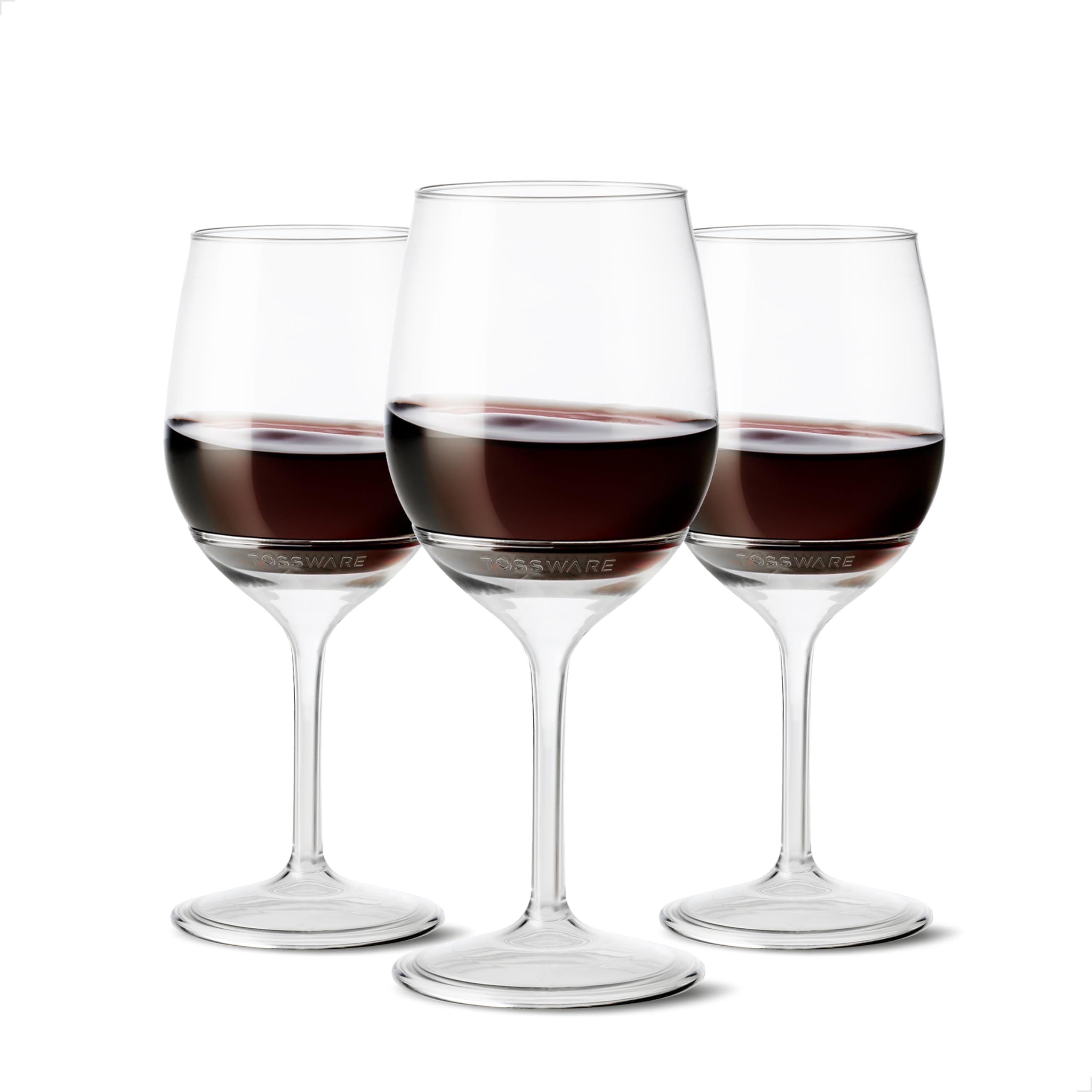 POP 14oz Stemmed Vino SET OF 12, Premium Quality, Recyclable, Unbreakable & Crystal Clear Plastic Wine Glasses, 12 Count (Pack of 1)