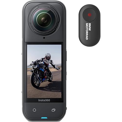 Insta360 X5 BMW Motorrad Edition - Waterproof 8K 360 Action Camera, Leading Low Light, Invisible Selfie Stick Effect, Rugged and Replaceable Lens, 3-Hour Battery, Built-in Wind Guard, Stabilization