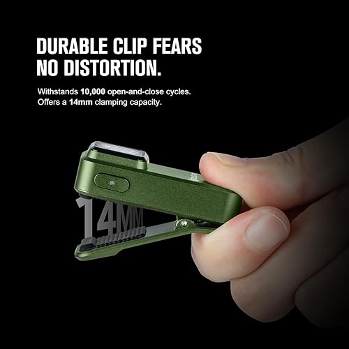 Miniatura 4 de OLIGHT Oclip Linterna EDC recargable de 300 lúmenes, doble fuente de luz, luz compacta de clip de bolsillo, carga tipo C, magnética portátil para