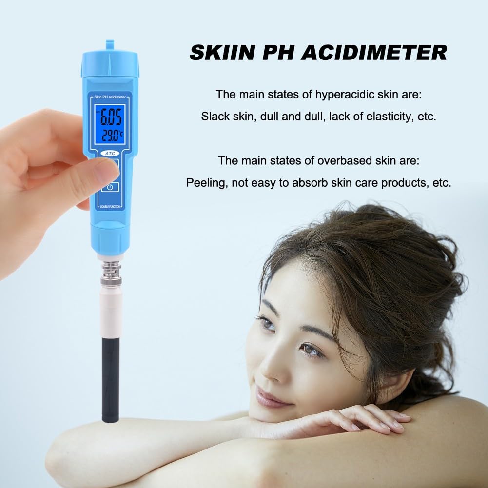 Misuratore di pH, misuratore di pH, termometro LCD per acqua, cibo, suolo, frutta, carne, laboratorio, acidità digitale