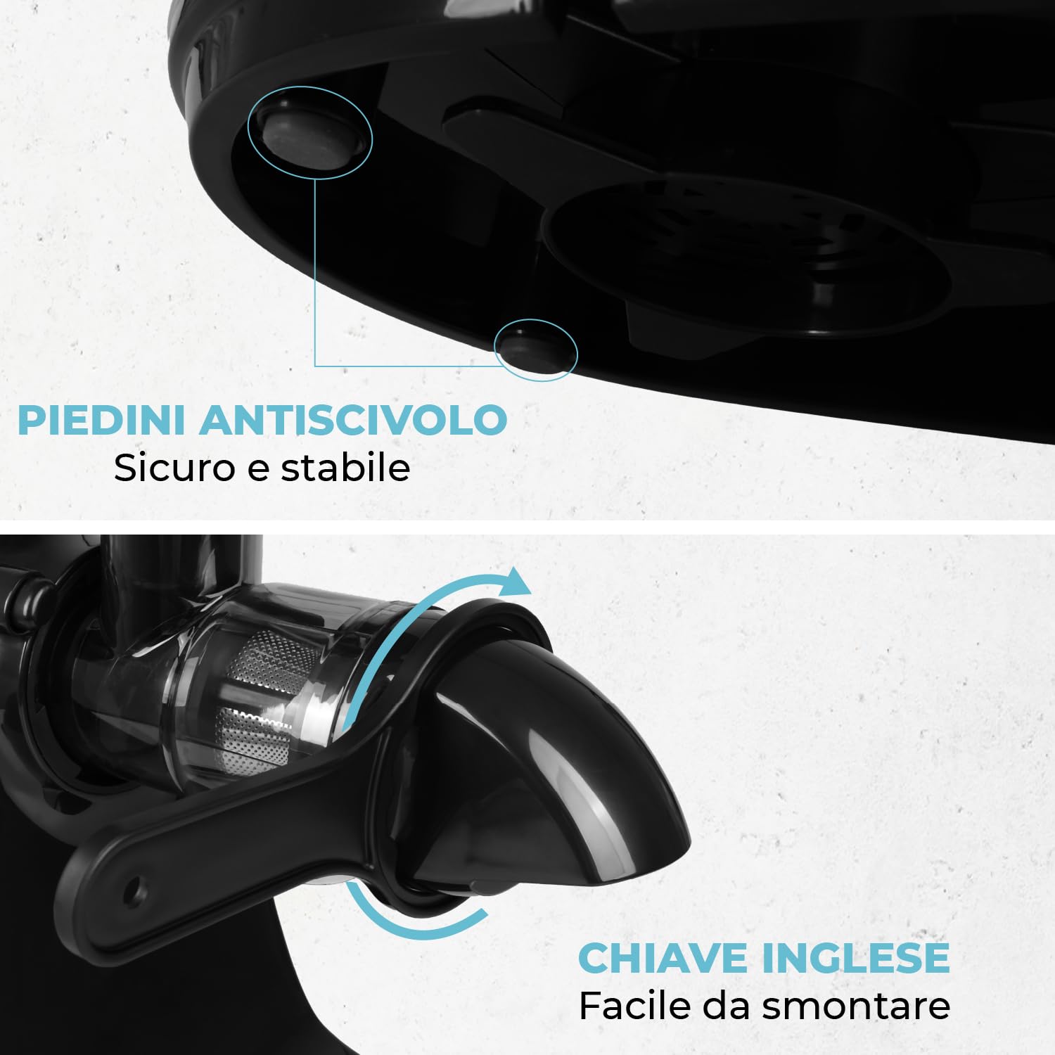 Estrattore Frutta e Verdura – Centrifuga Frutta e Verdura – Orizzontale Estrattore Di Succo con Funzione di Inversione – Motore Silenzioso e Potente - Con Tazza per Polpa e Succo
