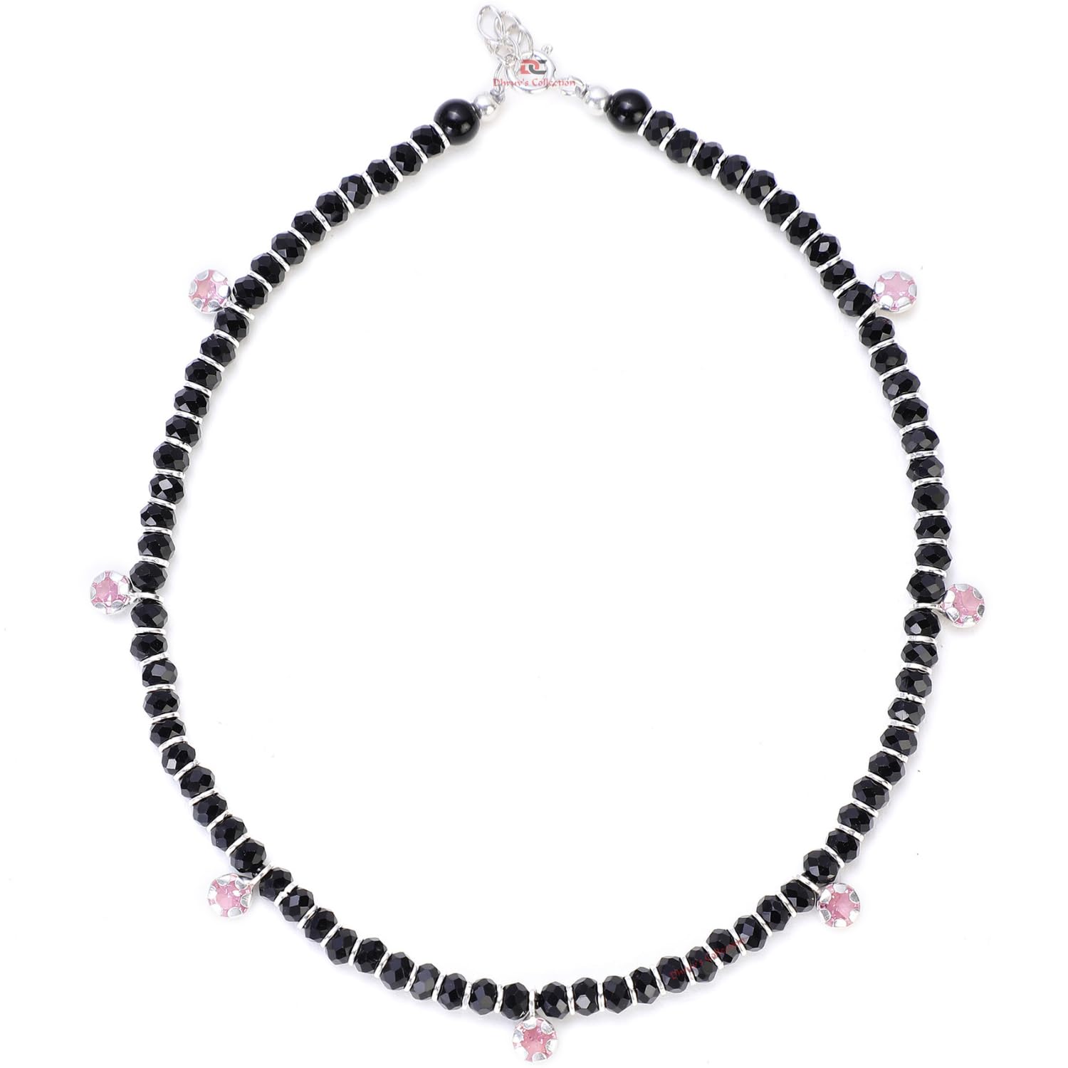 Black Silver 925 Silver Stylish Nazariya Pinkstone Anklet/Payal Crystal Beads for Girls and Women (B0B3TRPF4Q) Amazon Price History, Amazon Price Tracker