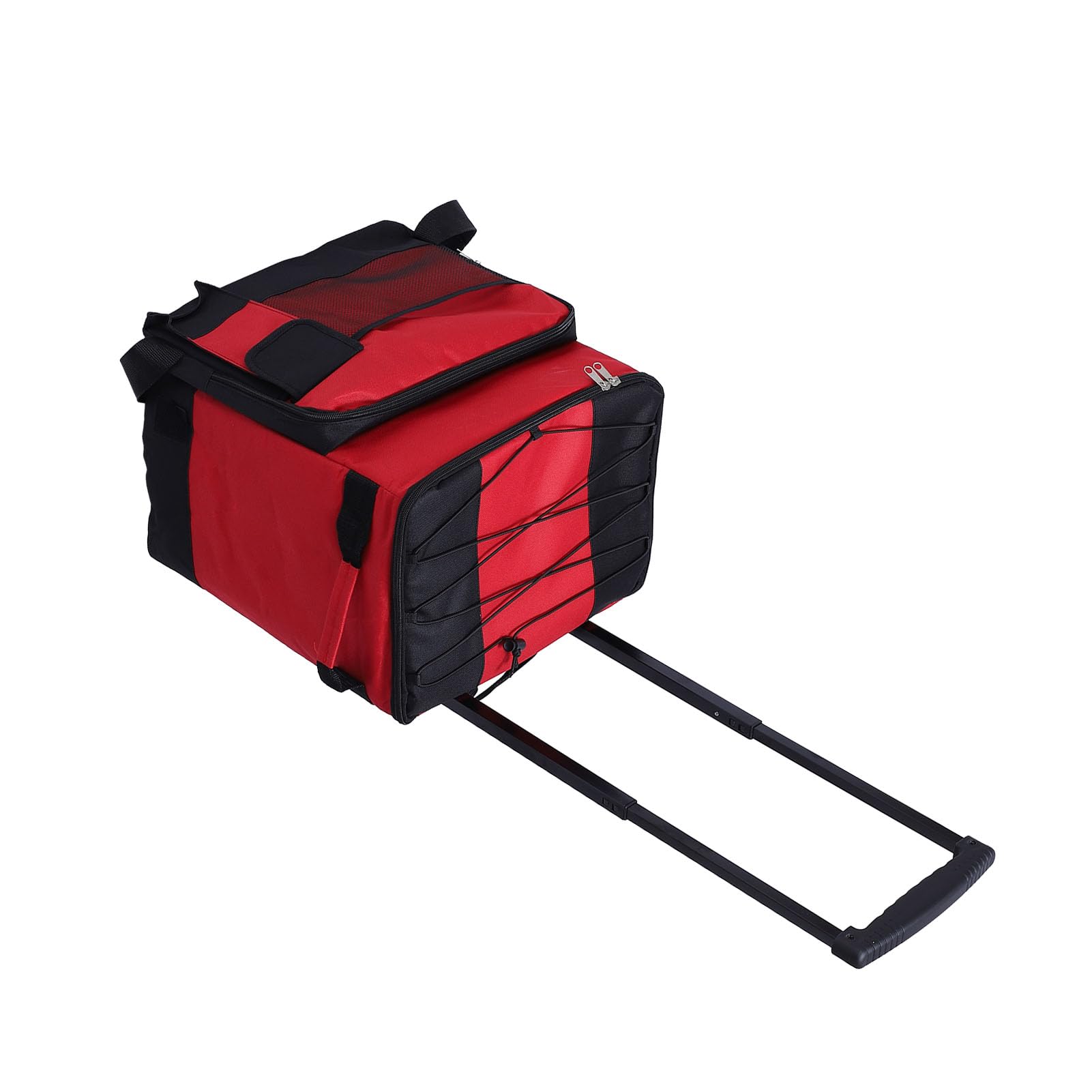 Cocoarm Borsa Frigo Portatile, Borsa Frigo in Tessuto Oxford 600D con Ruote Scatola Termica Pieghevole Impermeabile da 43 Litri con Tirante Regolabile, Tasche a Rete, per Viaggi in Campeggio, Picnic