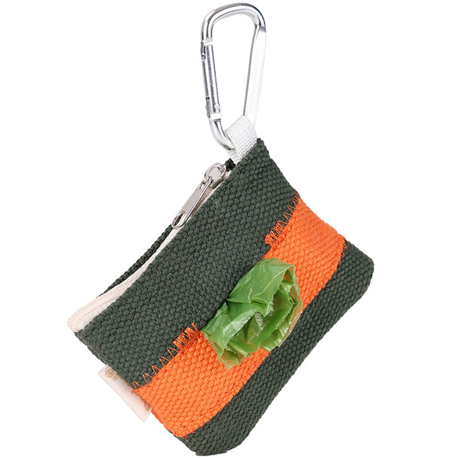 Dog Poop Bag Holder Dog Waste Bag Dispenser Supplies Waste Bags Holder Outdoor with Carabiner Poop Dispenser Outdoor Wall Mount for Leash