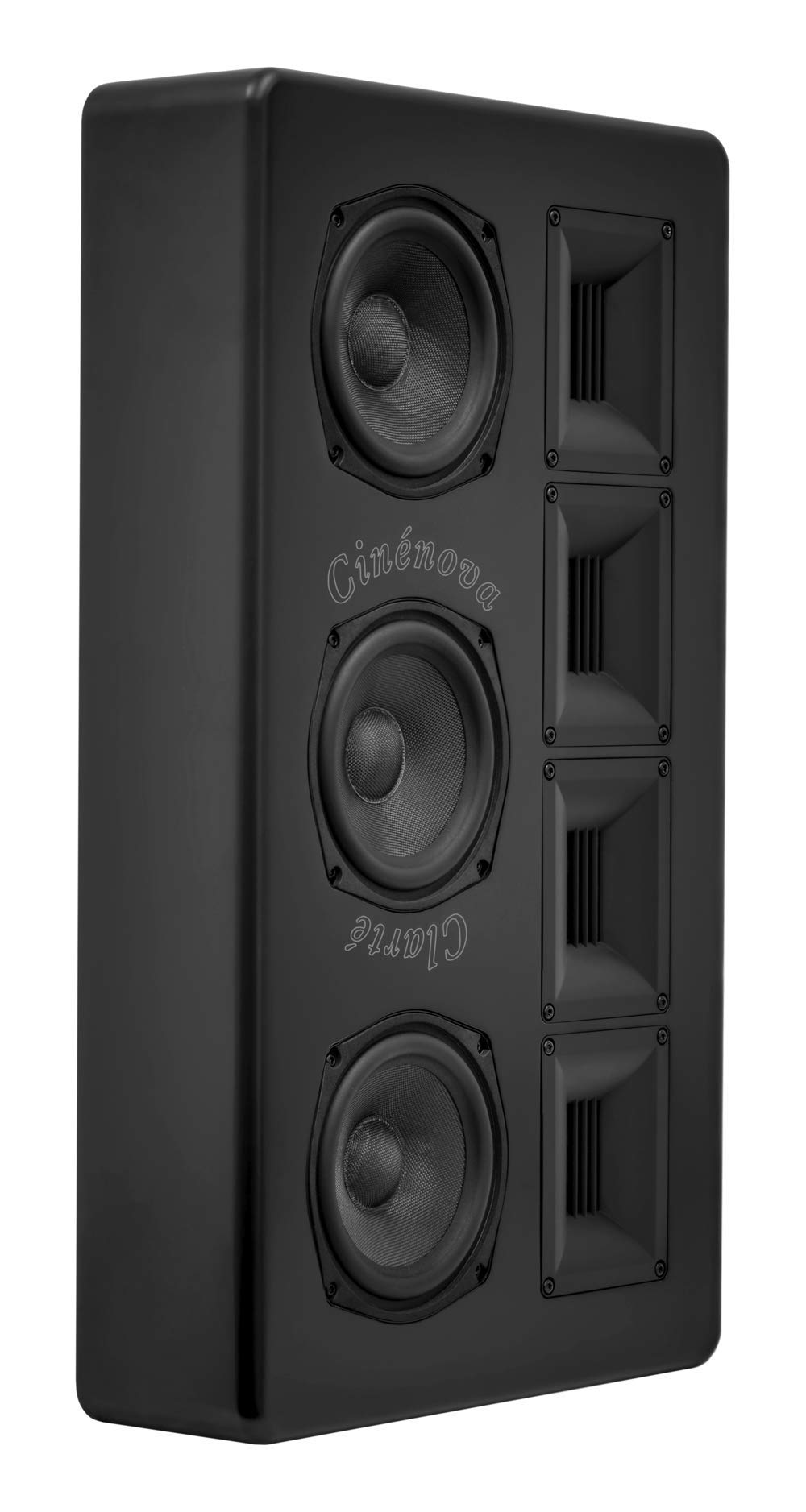 EARTHQUAKE OW-C5 Cinenova Clarte 3 x 5.25-Inch / 4 x 2-Inch Ribbon Tweeters On-Wall Enclosed LCR Speaker 4.4-in Depth (Each)