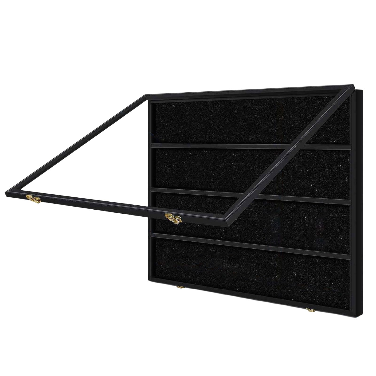 Vitrine murale pour cartes de sport 36 emplacements gradués en acrylique verrouillable avec cadre de fermeture pour cartes de sport