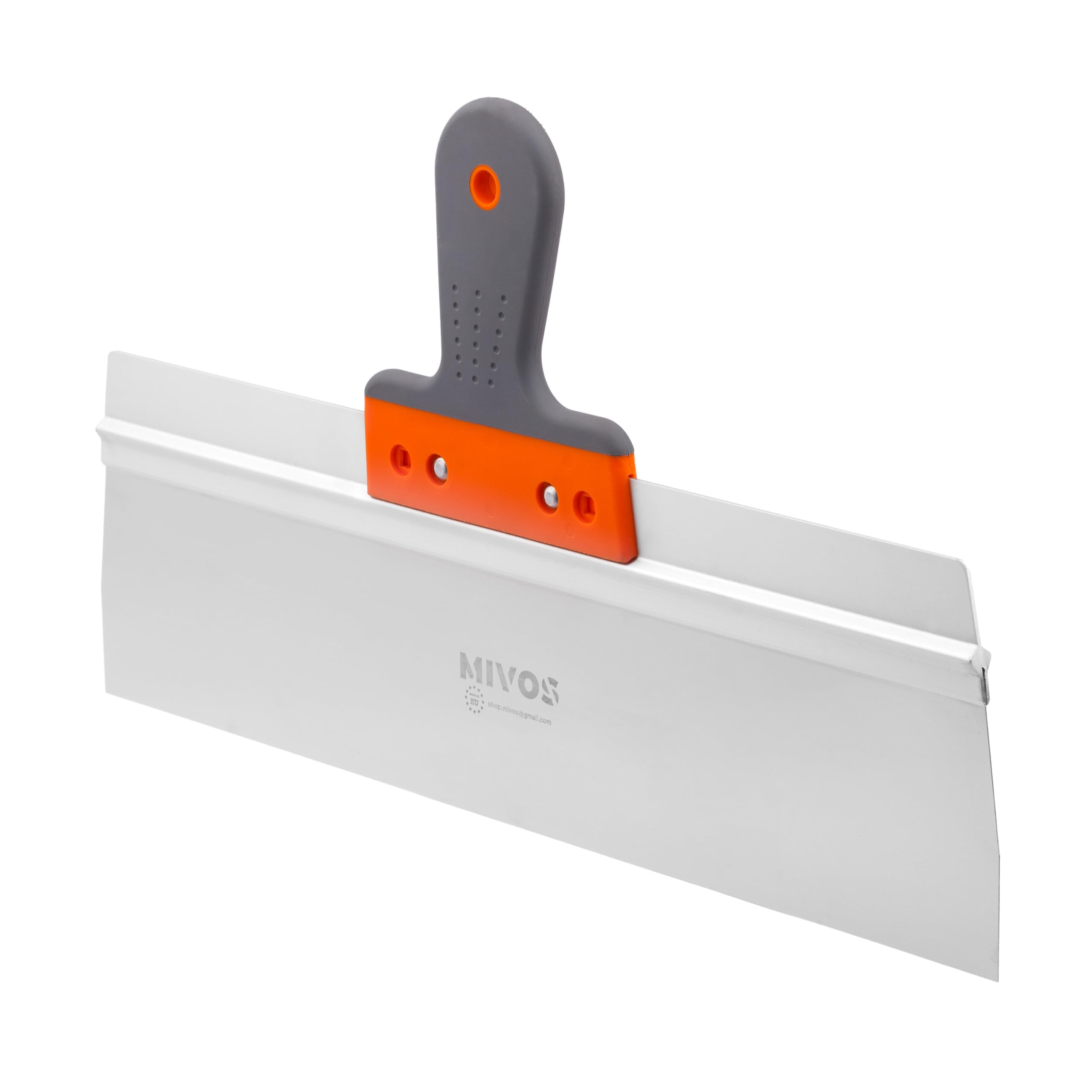 Mivos 5 x Profi Glättspachtel aus Edelstahl - Flächenspachteln mit Blattbreiten von 150 bis 550 mm - Breitspachteln-Set mit 90 mm Klingenlänge - Fassadenspachtel mit Aluhalter - Made in EU
