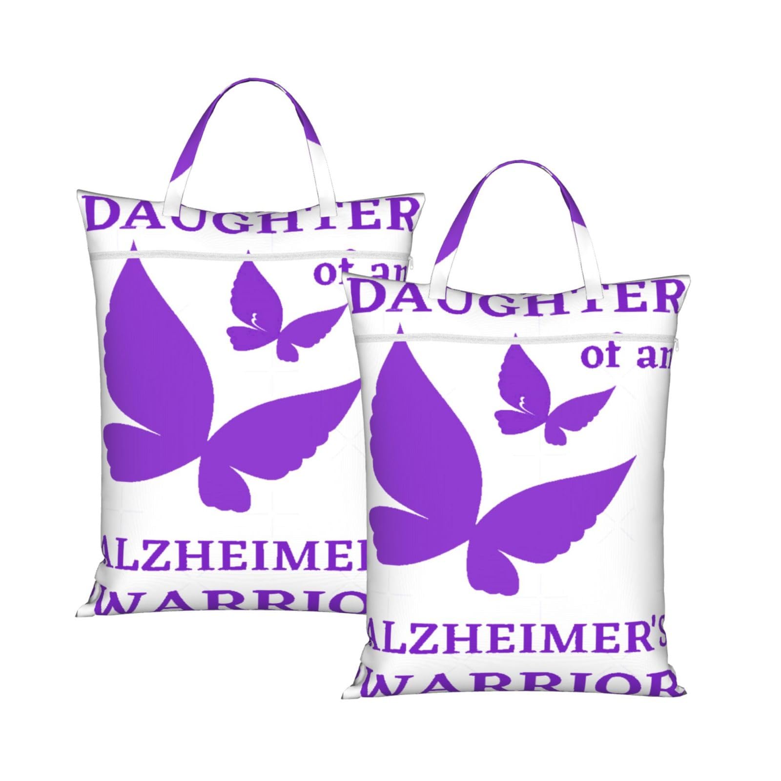 Cyanlit 2Pcs Alzheimers Awareness Month 2 Pcs Large Travel Laundry Bags Waterproof Wet Dry Bag For Travel,Swimming