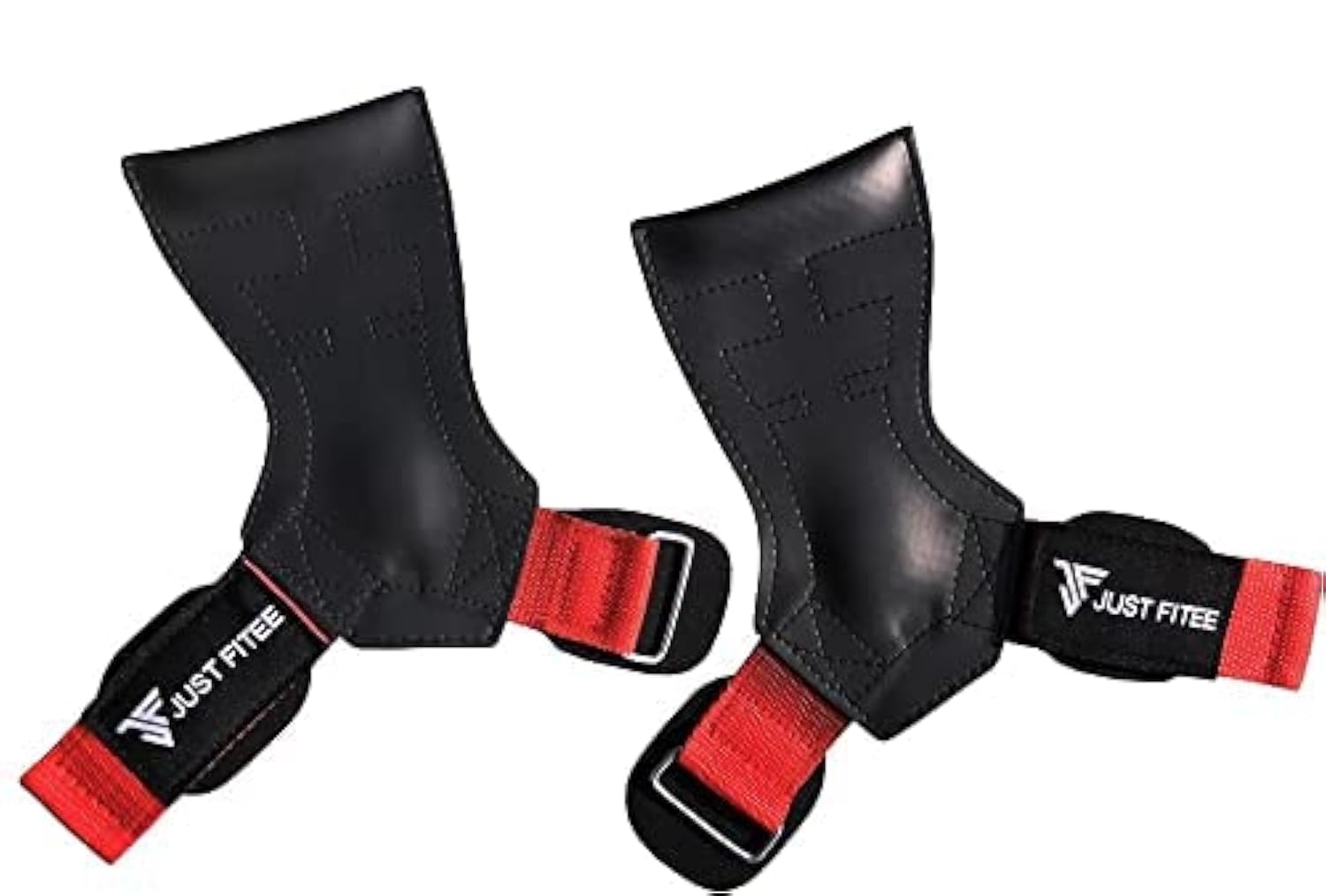 Just Fitee Power Grips Modello Sollevamento Pesi Impugnature Heavy Duty Alternative Power Lifting Ganci per Stacchi con Neoprene Imbottito Polso Supporto Bodybuilding