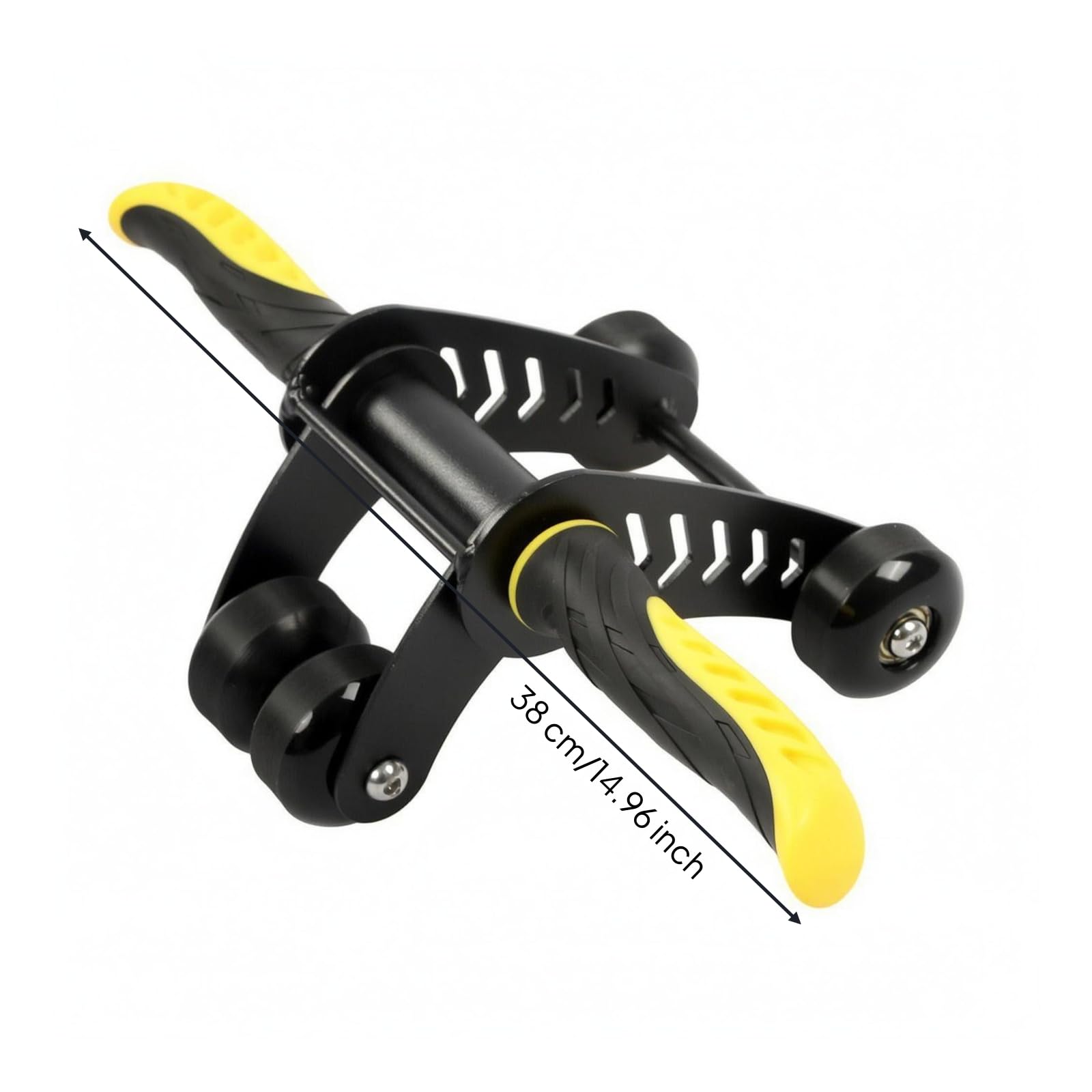 Rueda Abdominal Plegable Agarres Texturizados Rueda Abdominal Metálica Estable Rodillo Abdominales Doble