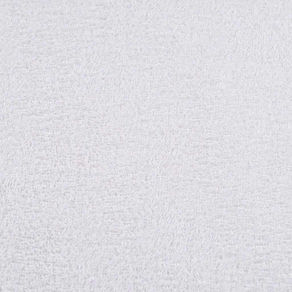 2 Stück Weiße Badetücher 100x150 cm aus 100% ringgesponnener Baumwolle, Oeko-TEX Zertifiziert, saugfähig mit praktischer Schlaufe, maschinenwaschbar